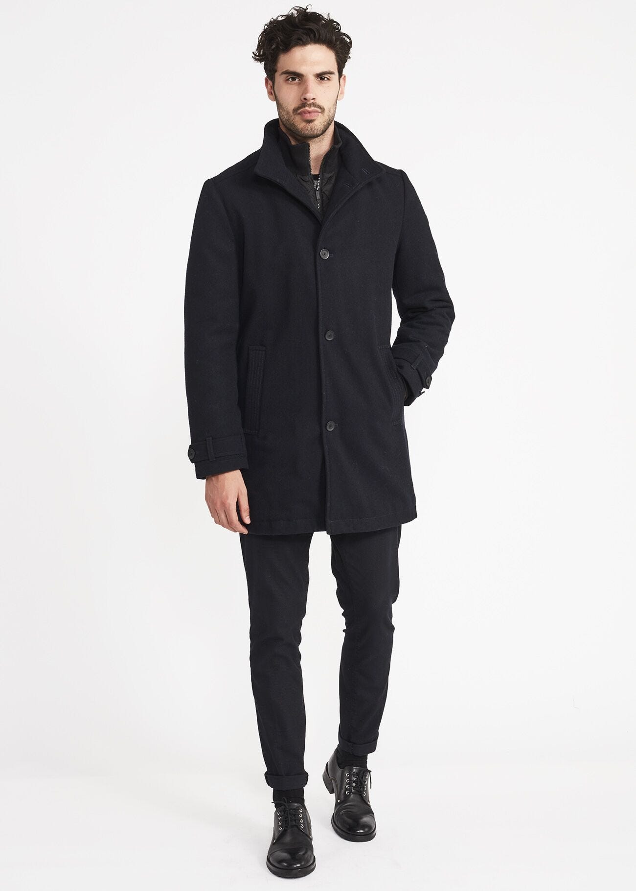 Cappotto con pettorina interna