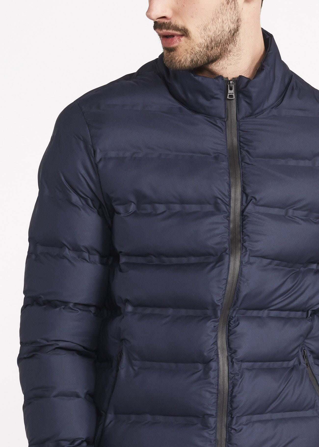 Padded high neck down jacket