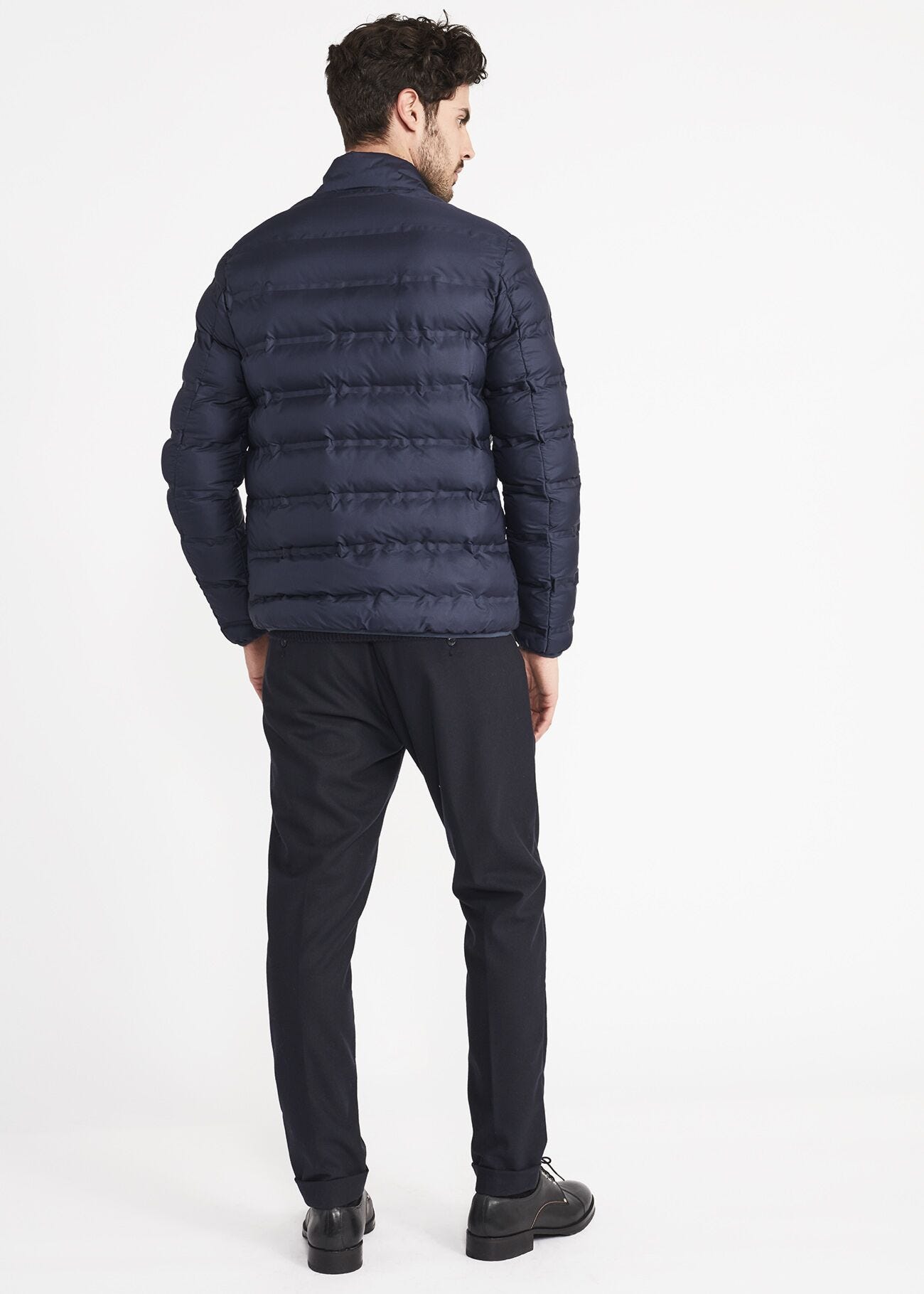 Padded high neck down jacket