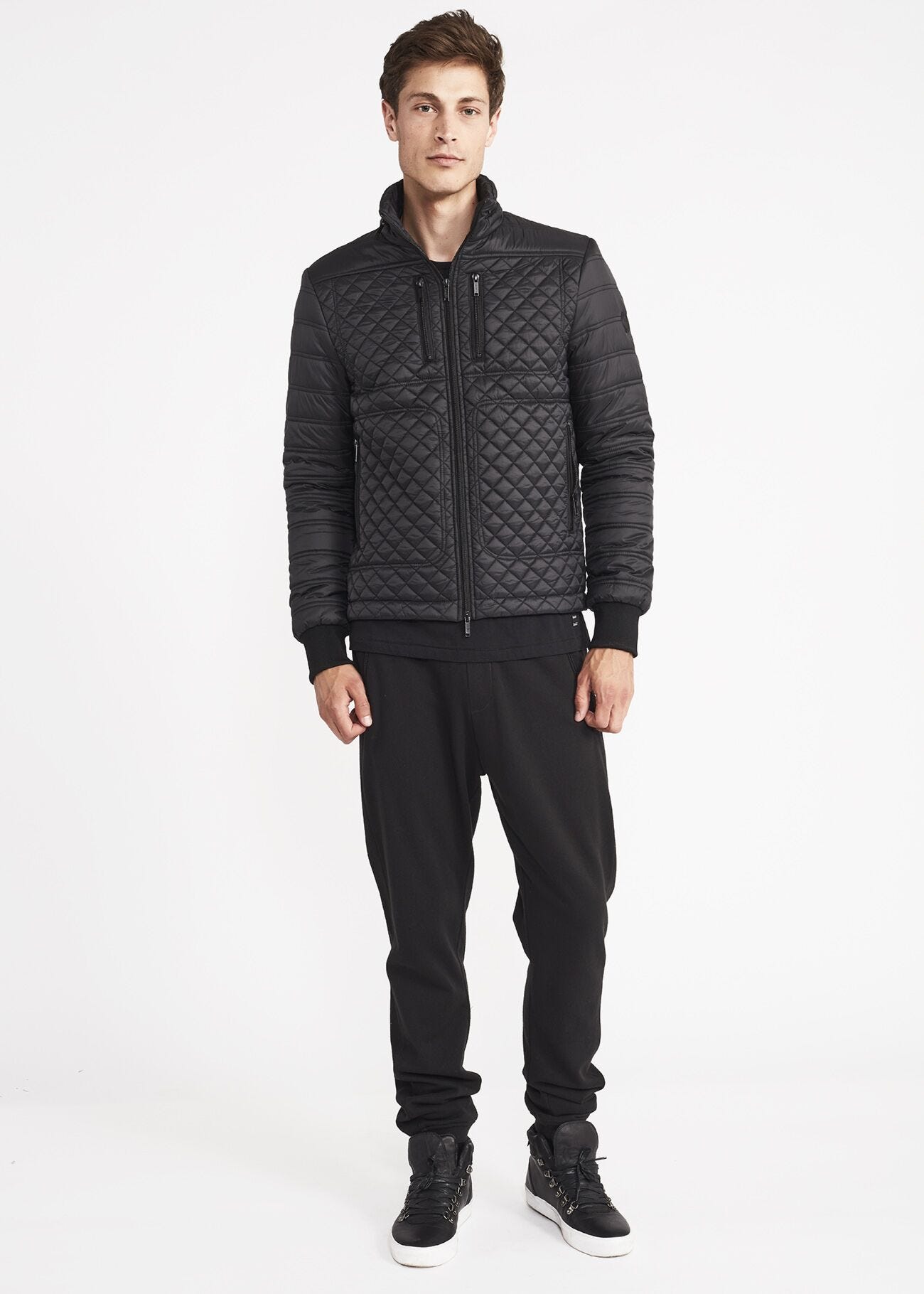 Padded biker jacket