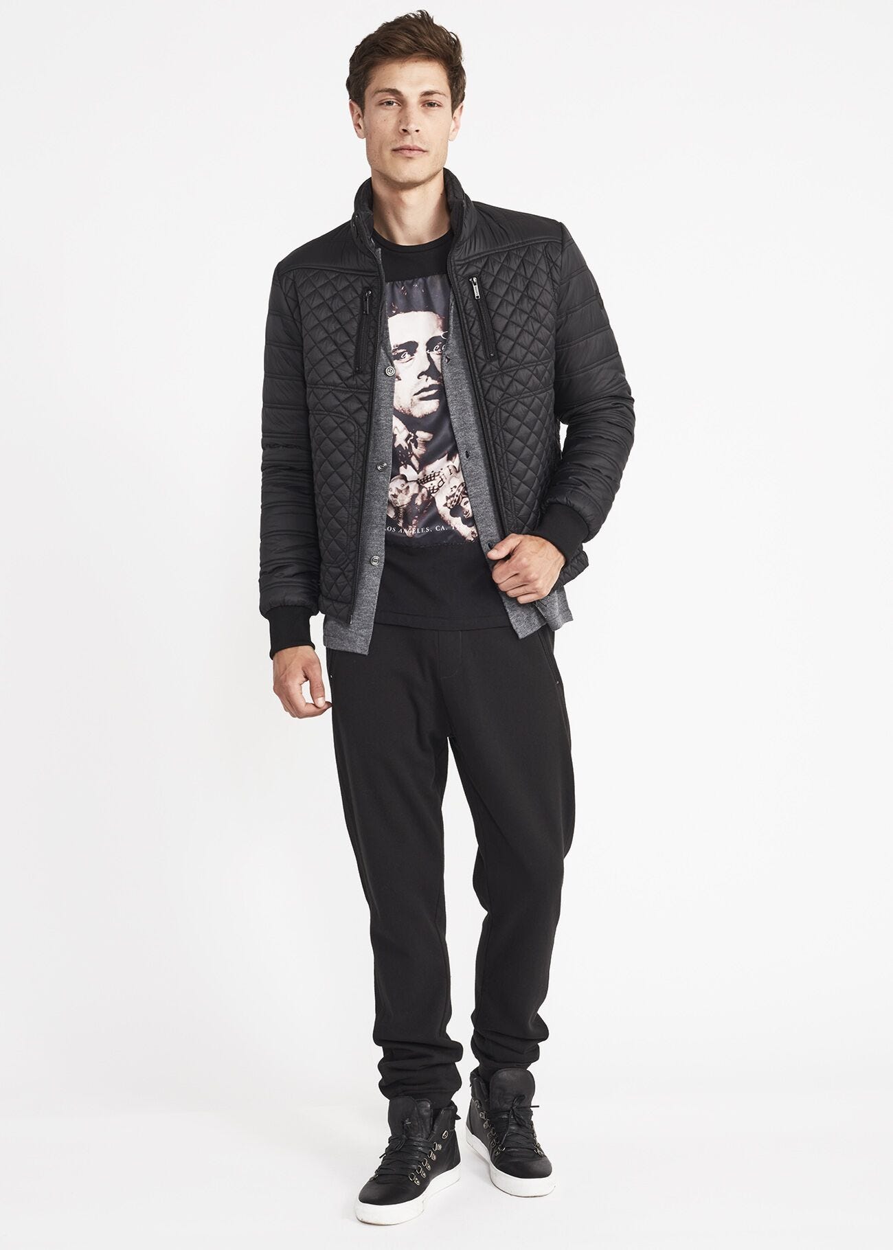 Padded biker jacket