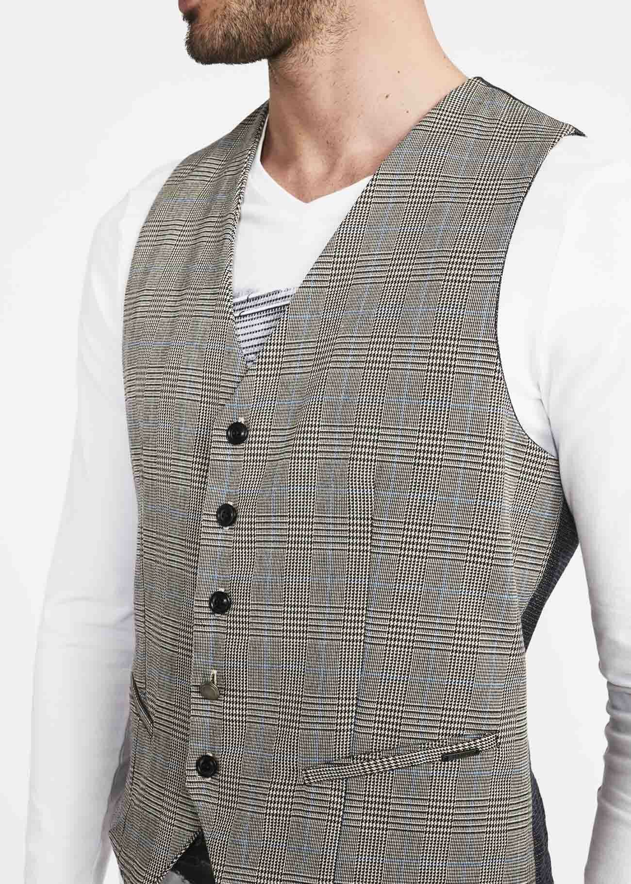 Gilet Principe di Galles chiaro