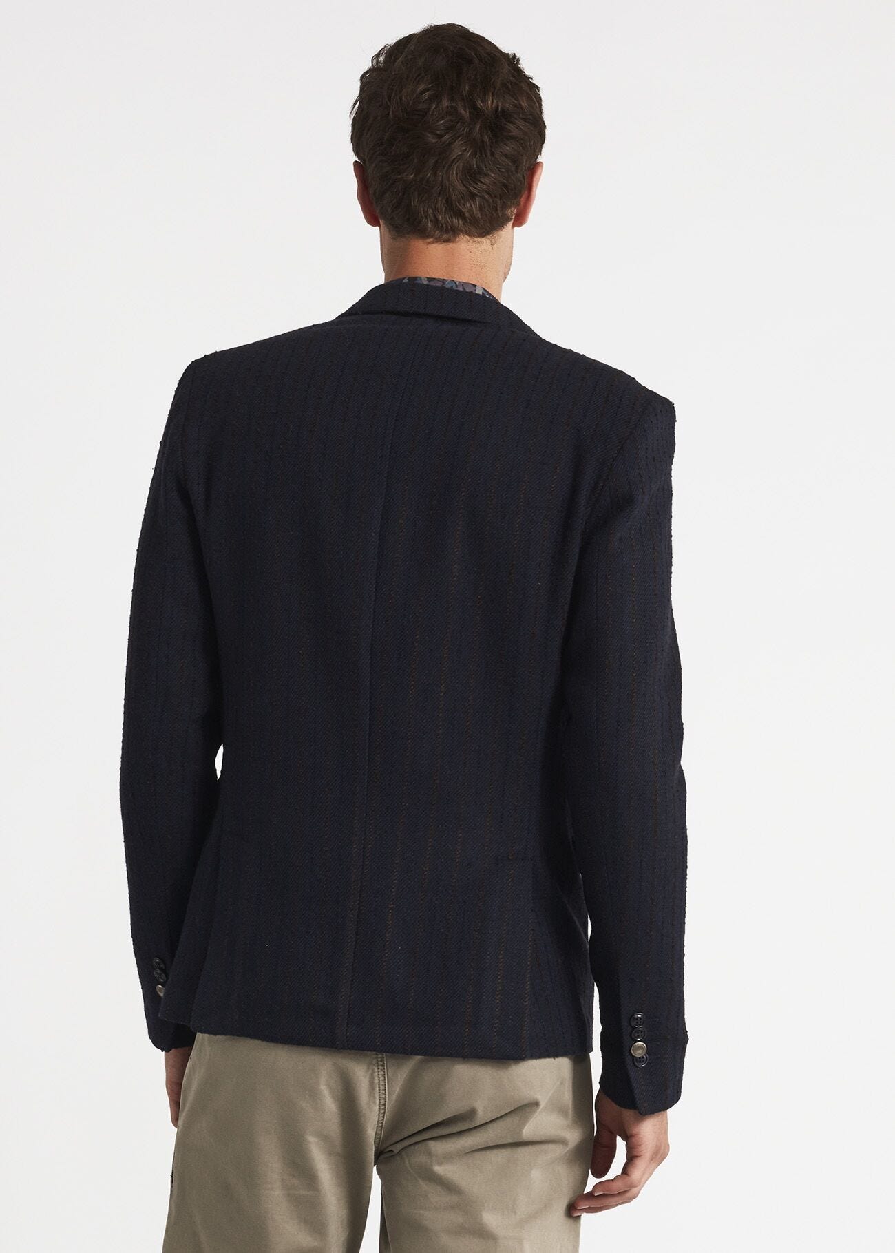 Single-breasted pinstripe jacket