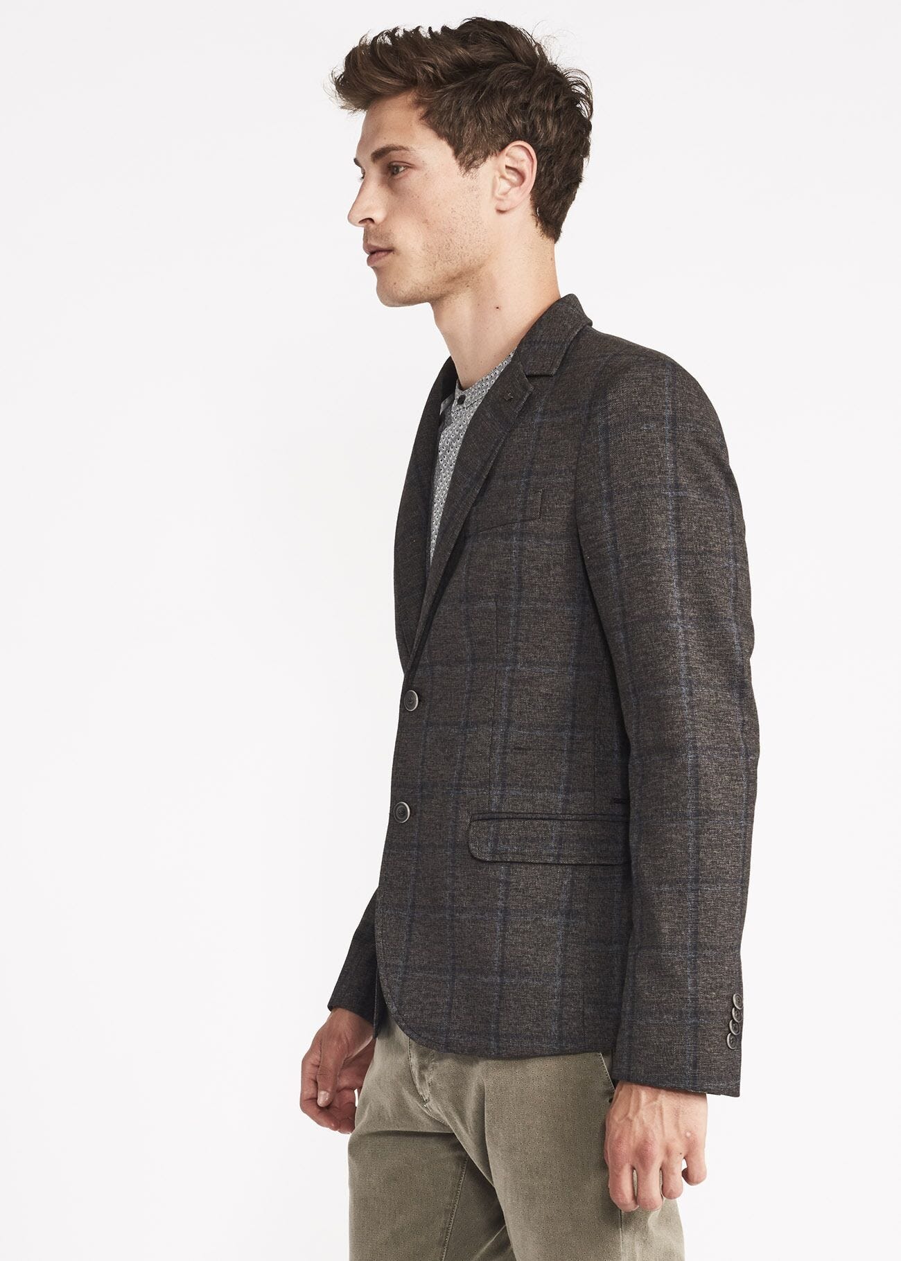 Single-breasted jacket in viscose blend