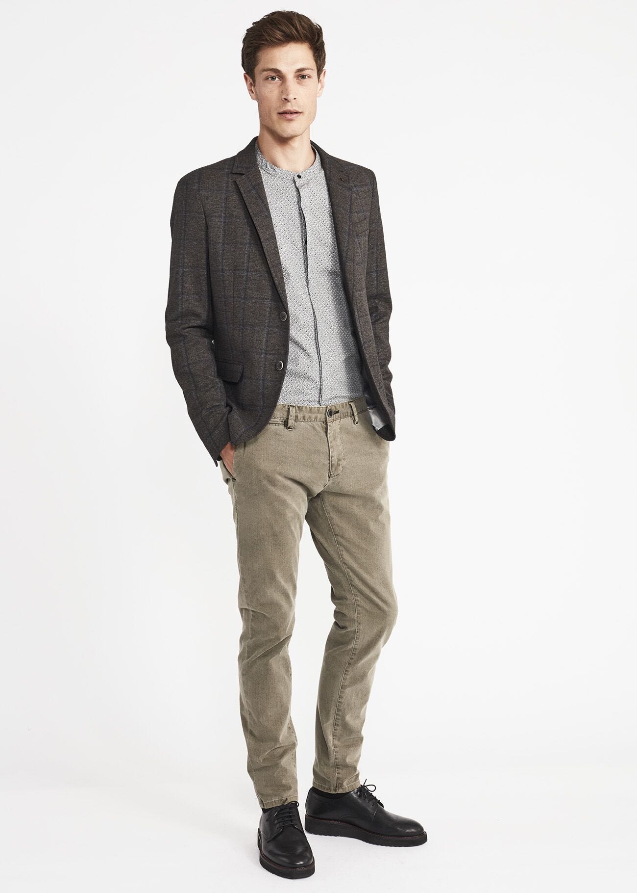 Single-breasted jacket in viscose blend