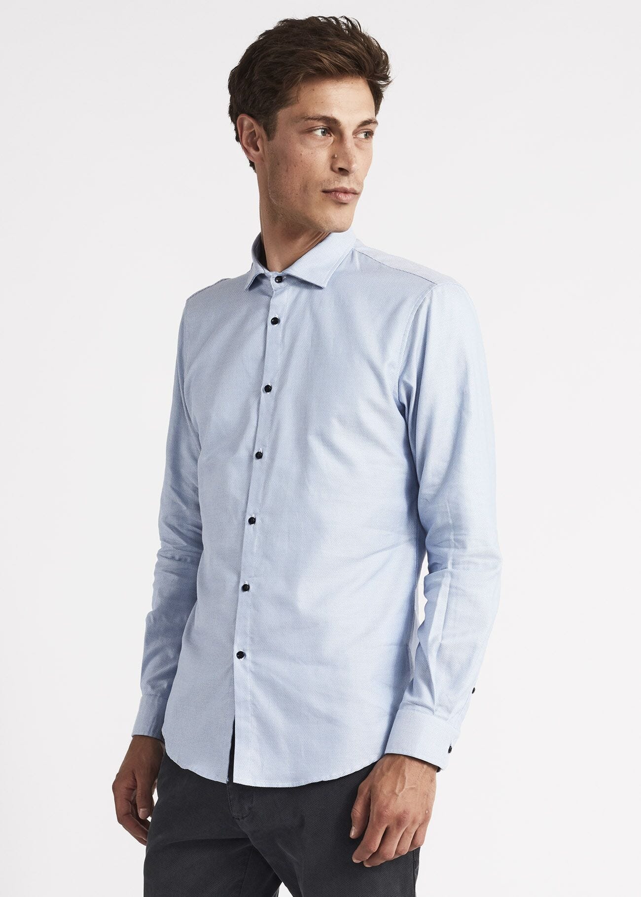 Camicia in cotone tinto in filo