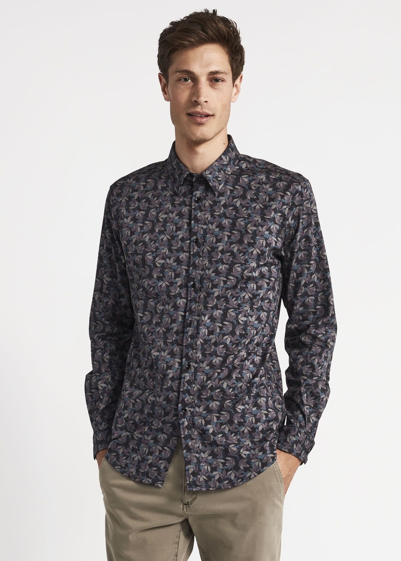 Camicia con stampa floreale