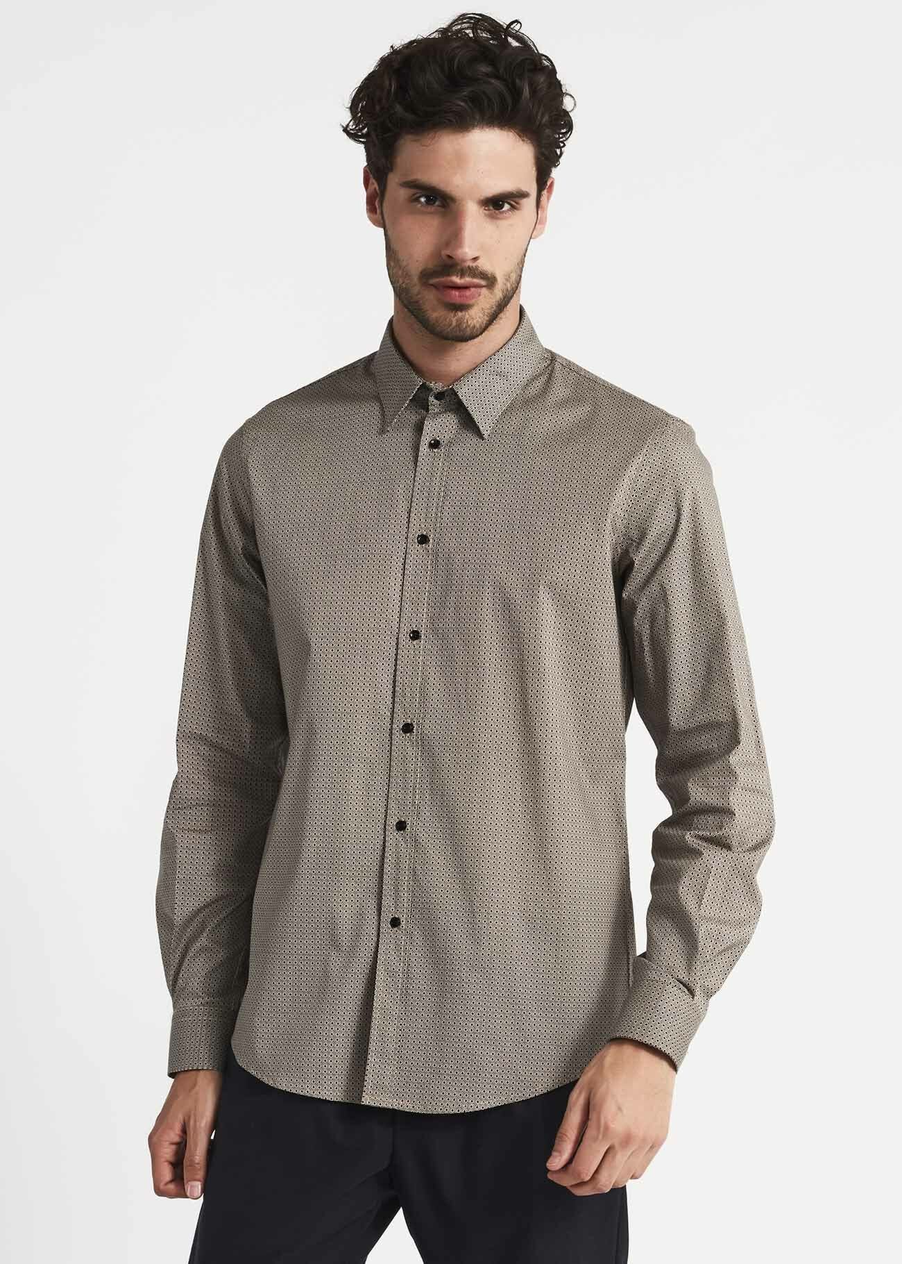Shirt with geometric micro pattern