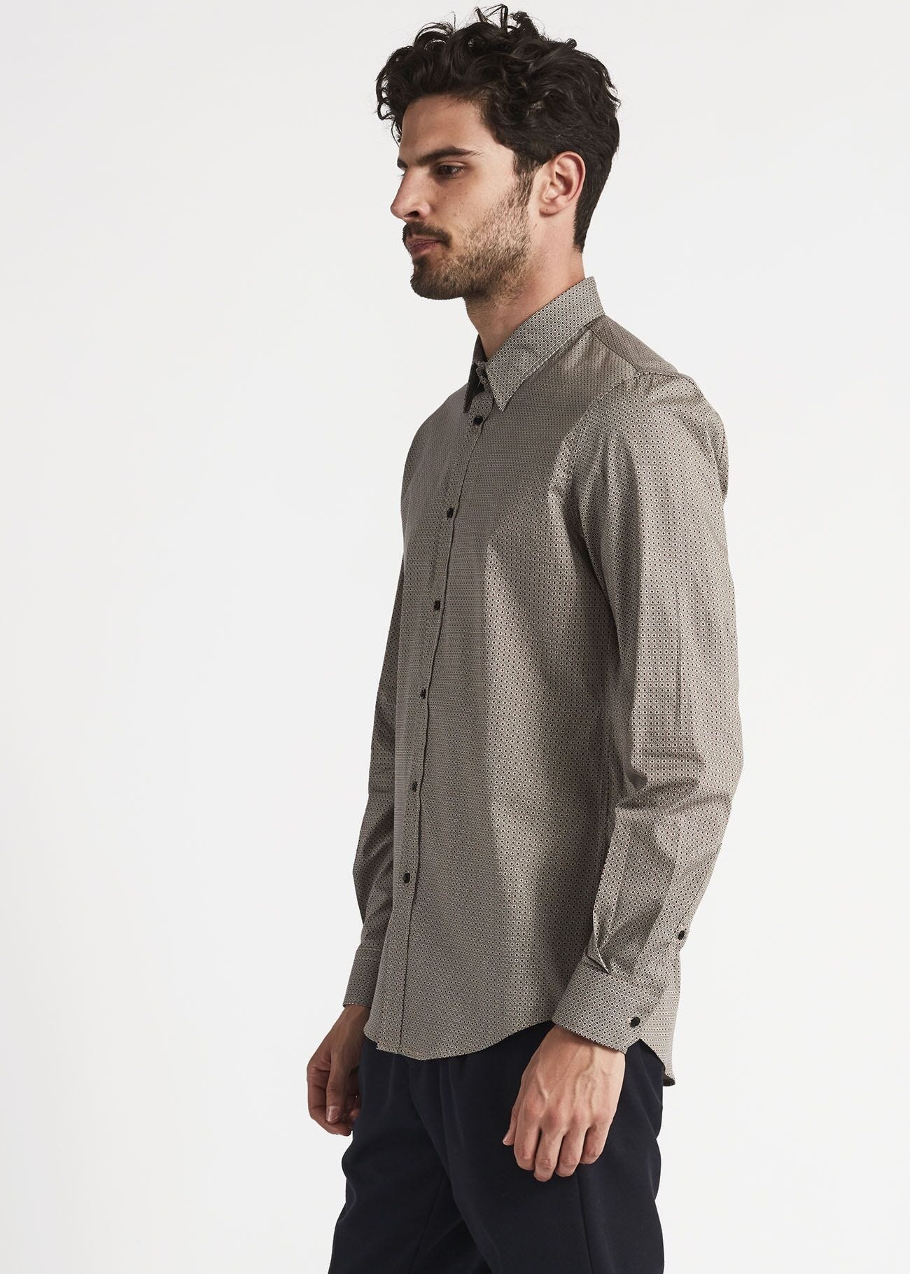 Shirt with geometric micro pattern