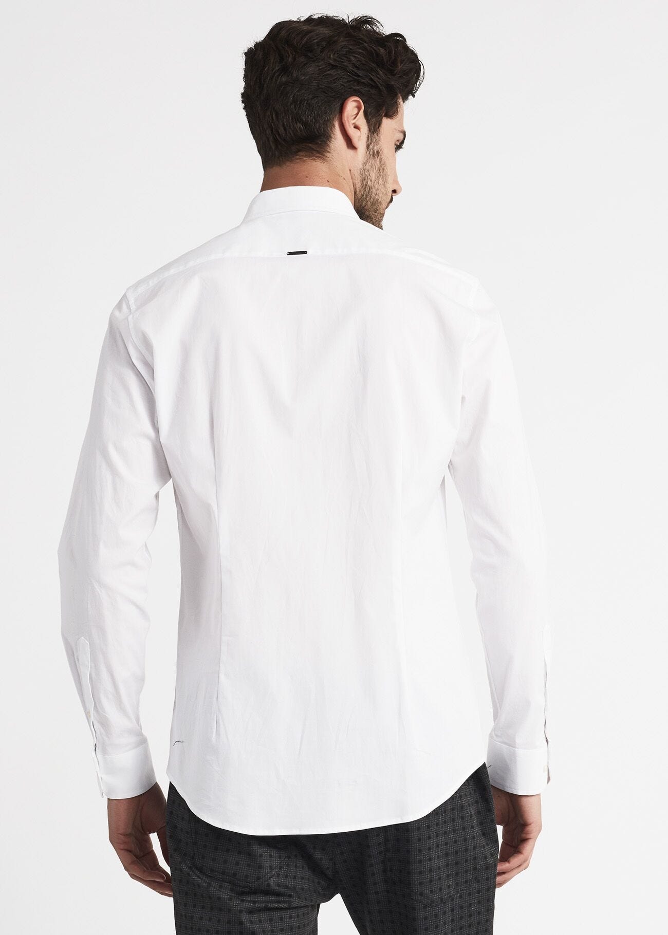 White cotton blend shirt