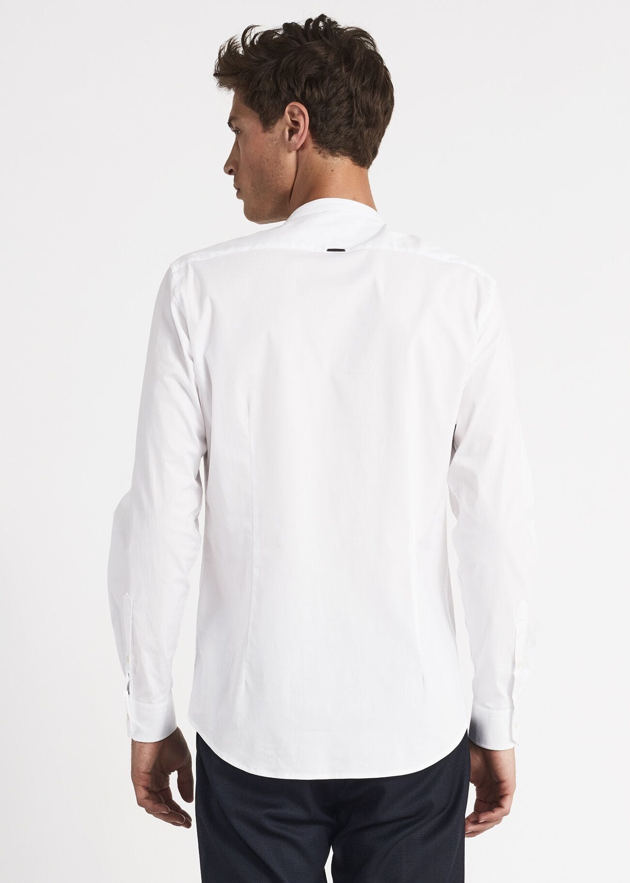 White shirt with Mandarin collar