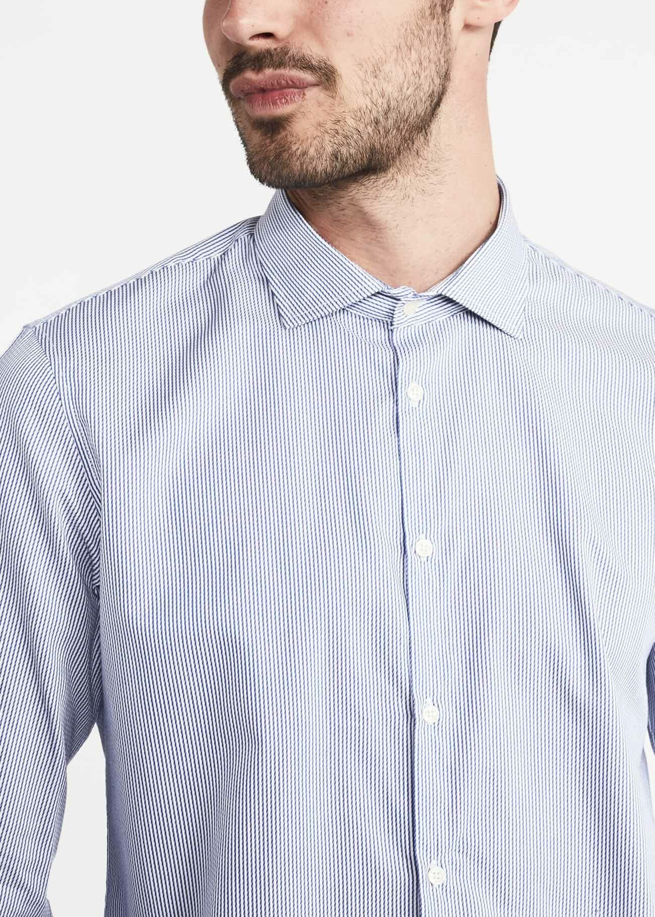 Pinstripe cotton shirt