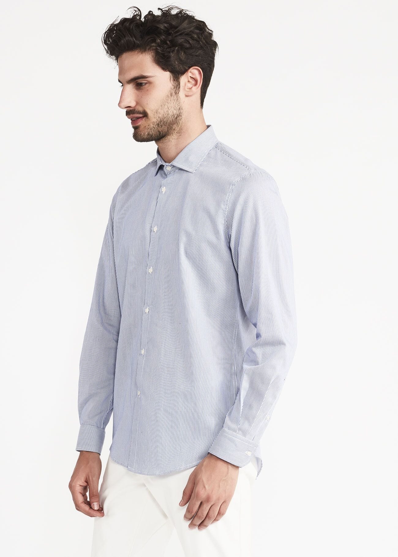 Pinstripe cotton shirt