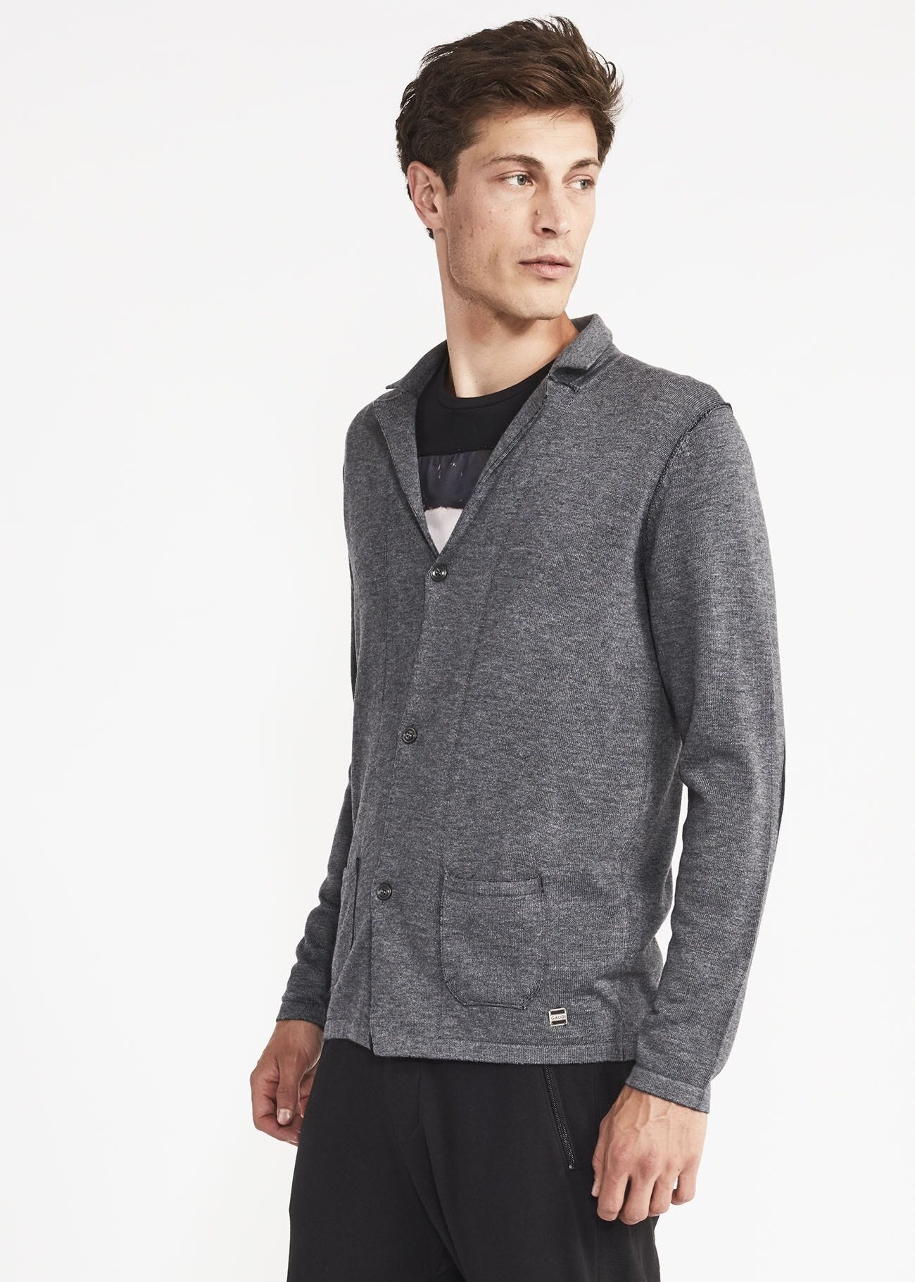 Cardigan con collo cubano