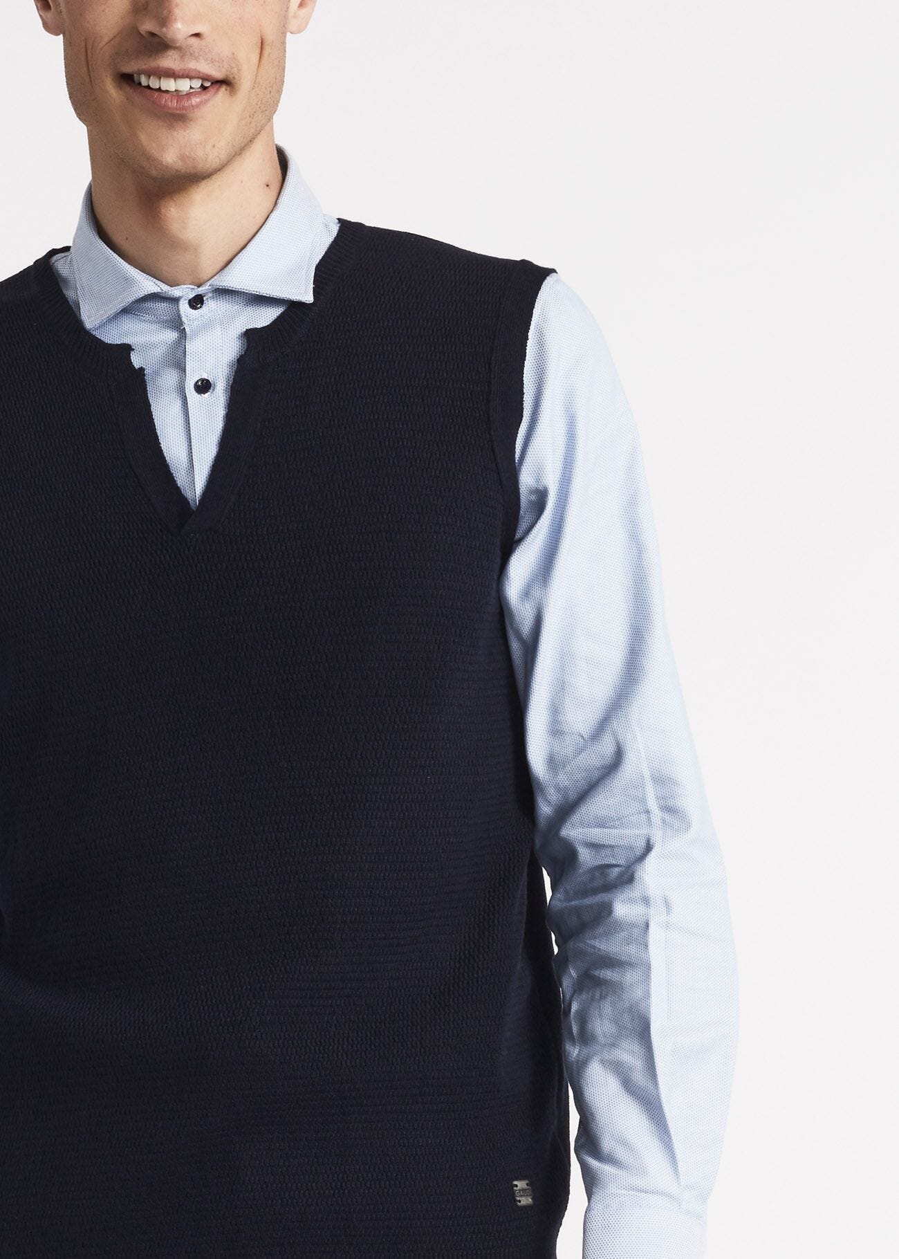 Wool blend gilet