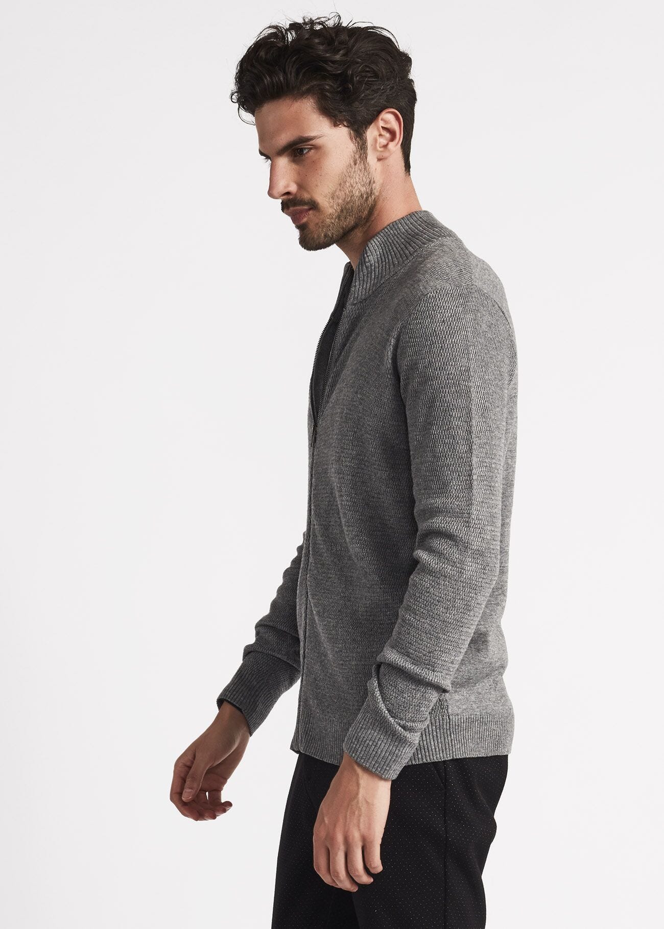 Cardigan with zip