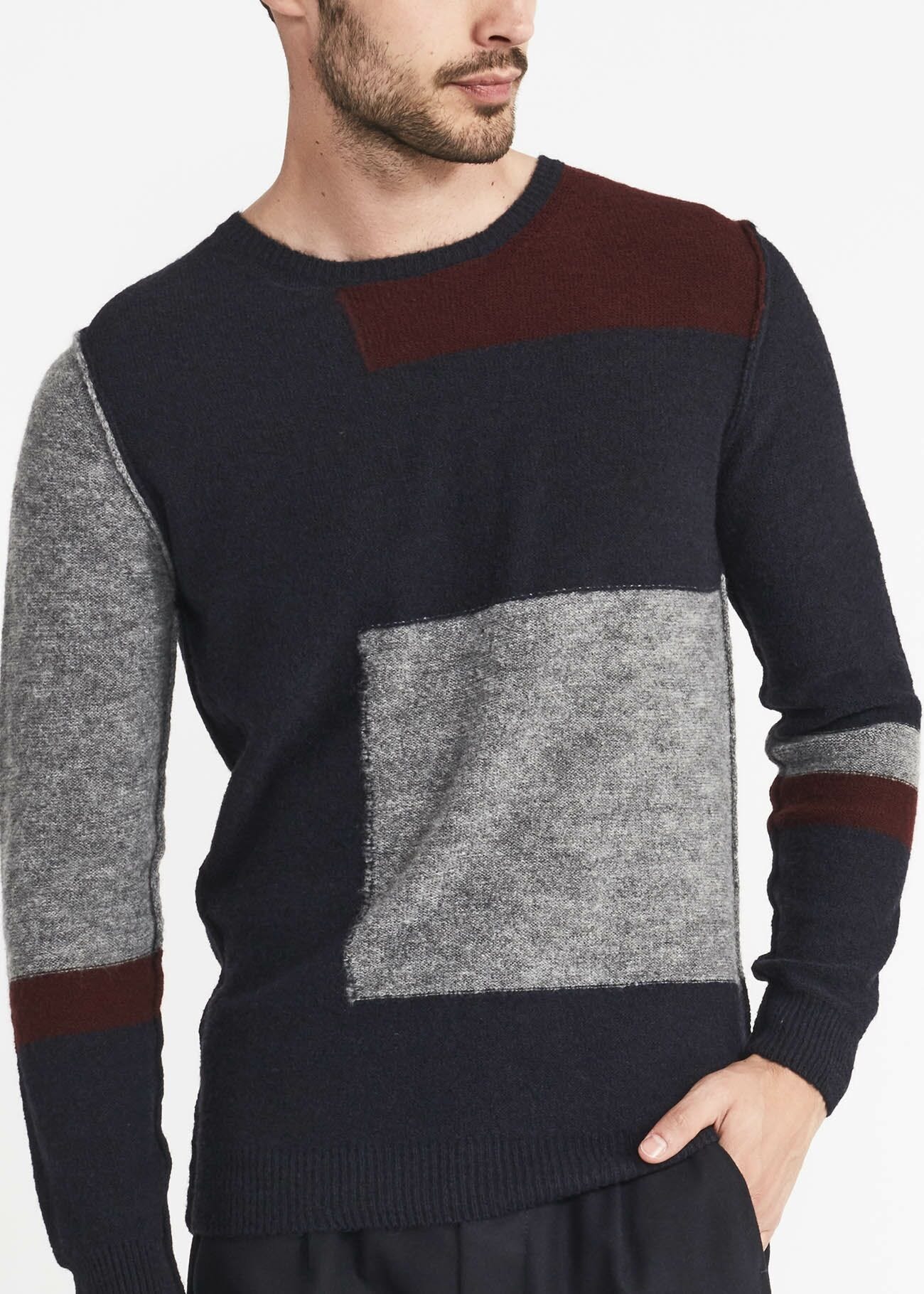 Maglia con intarsio color block