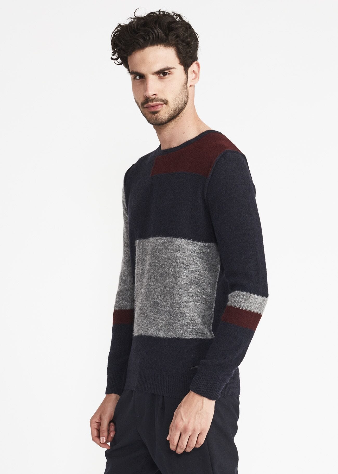 Maglia con intarsio color block