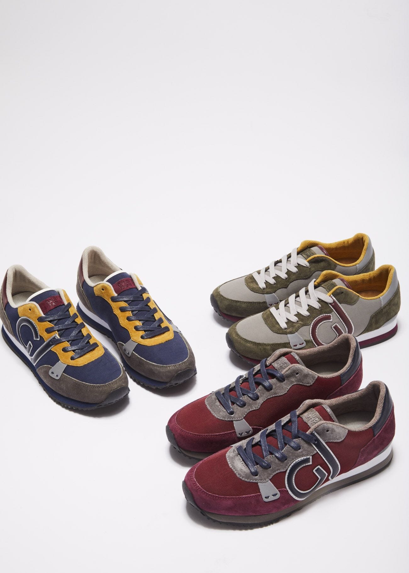 Suede leather trainers