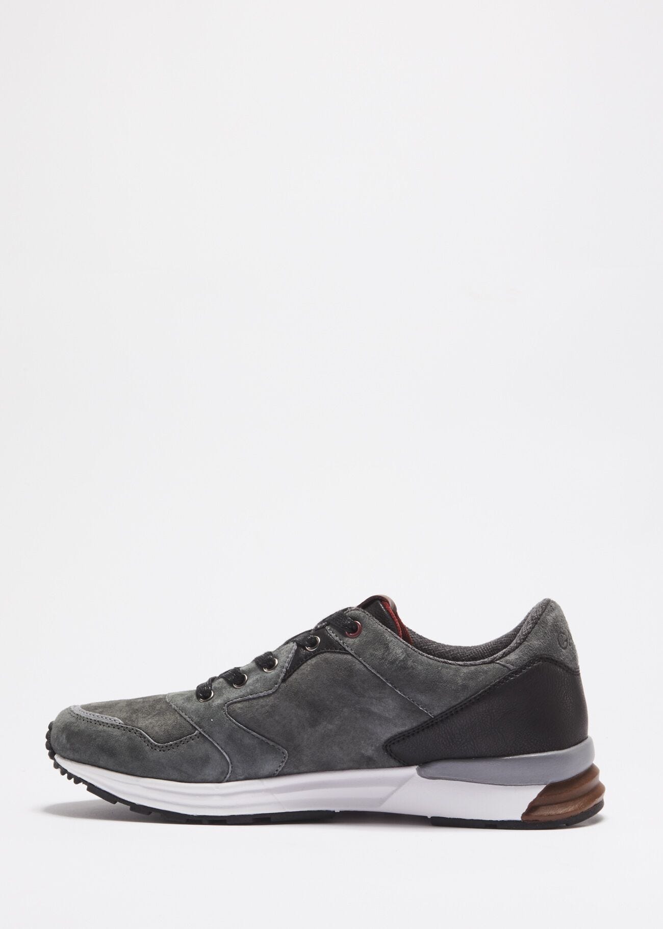 Suede leather trainers
