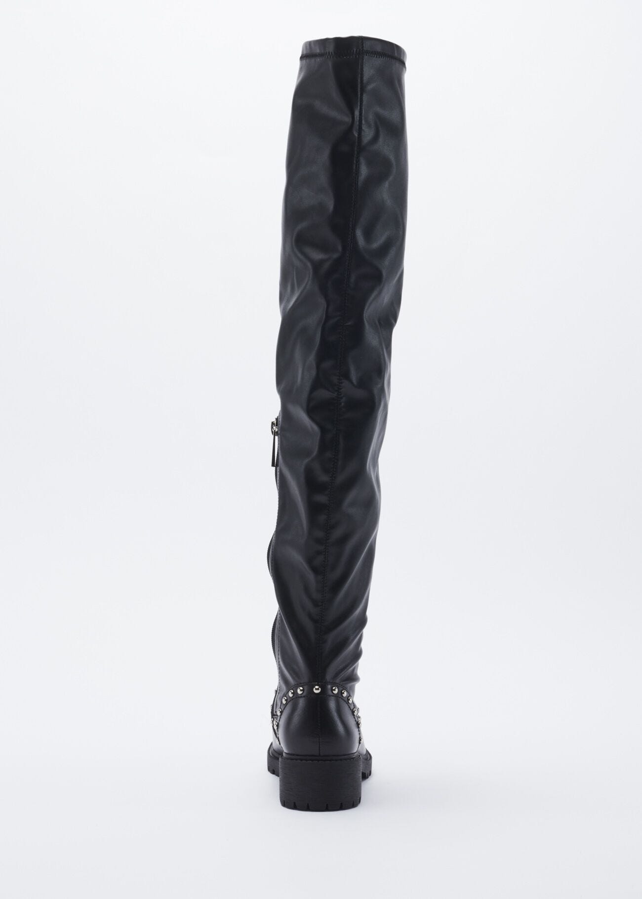 Studded thigh high boots