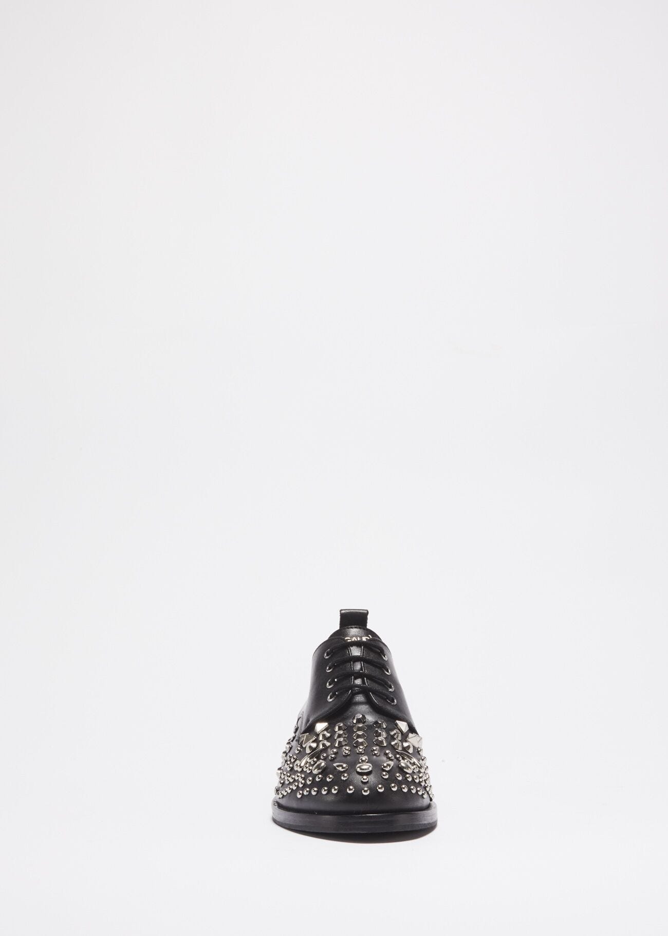 Lace-up derby with stud embellishment