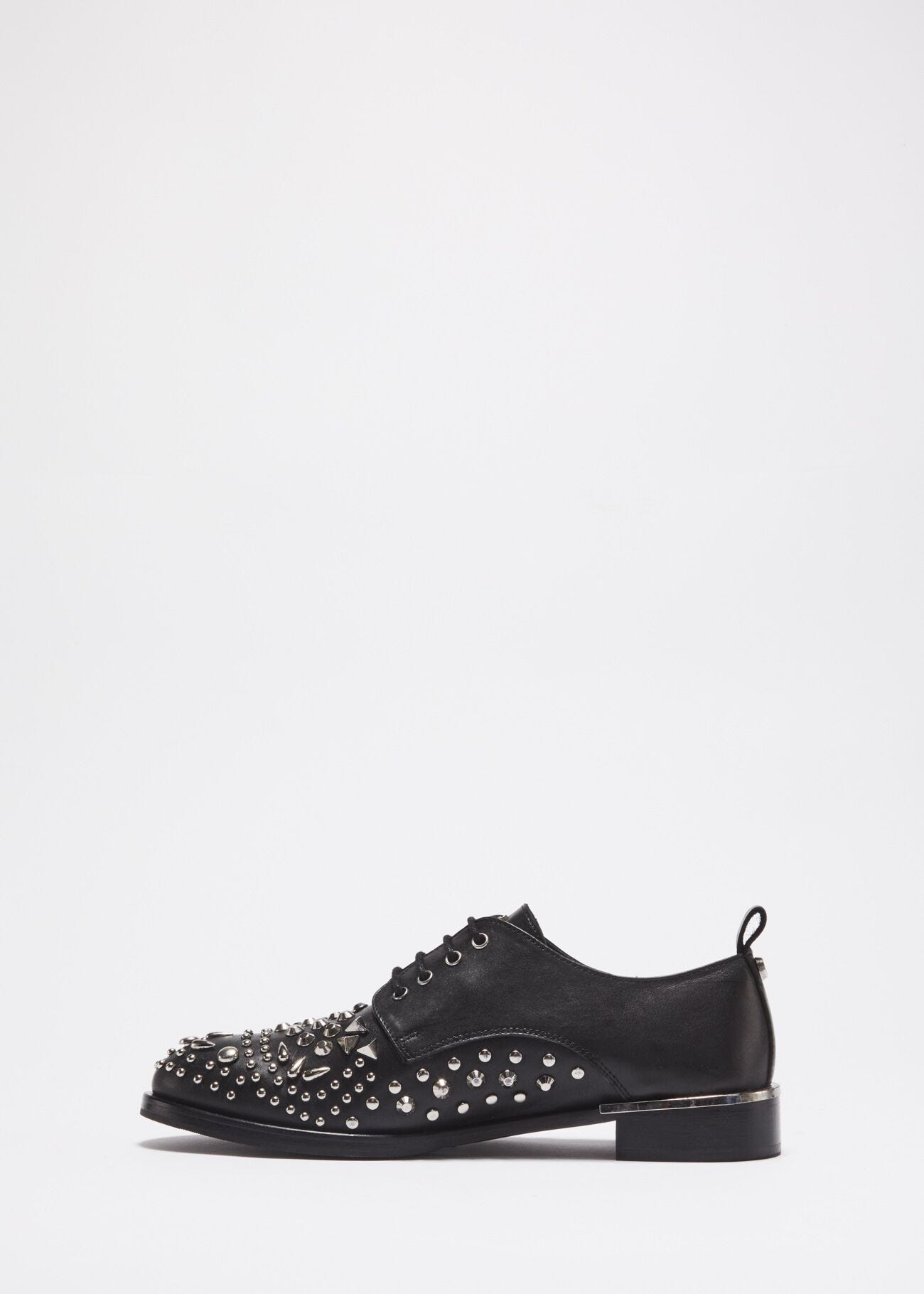 Lace-up derby with stud embellishment