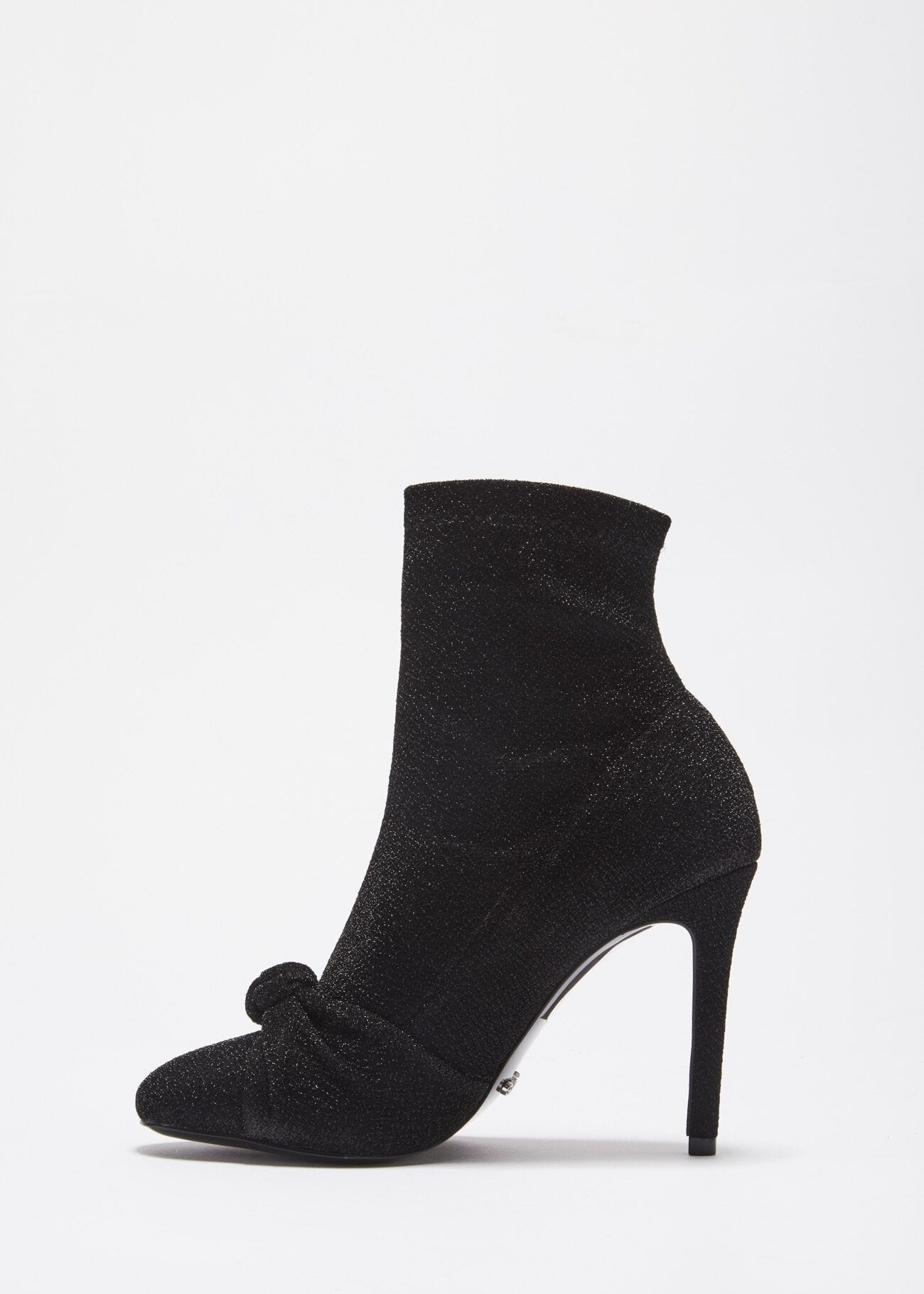 Low boot in lurex with decorative knot