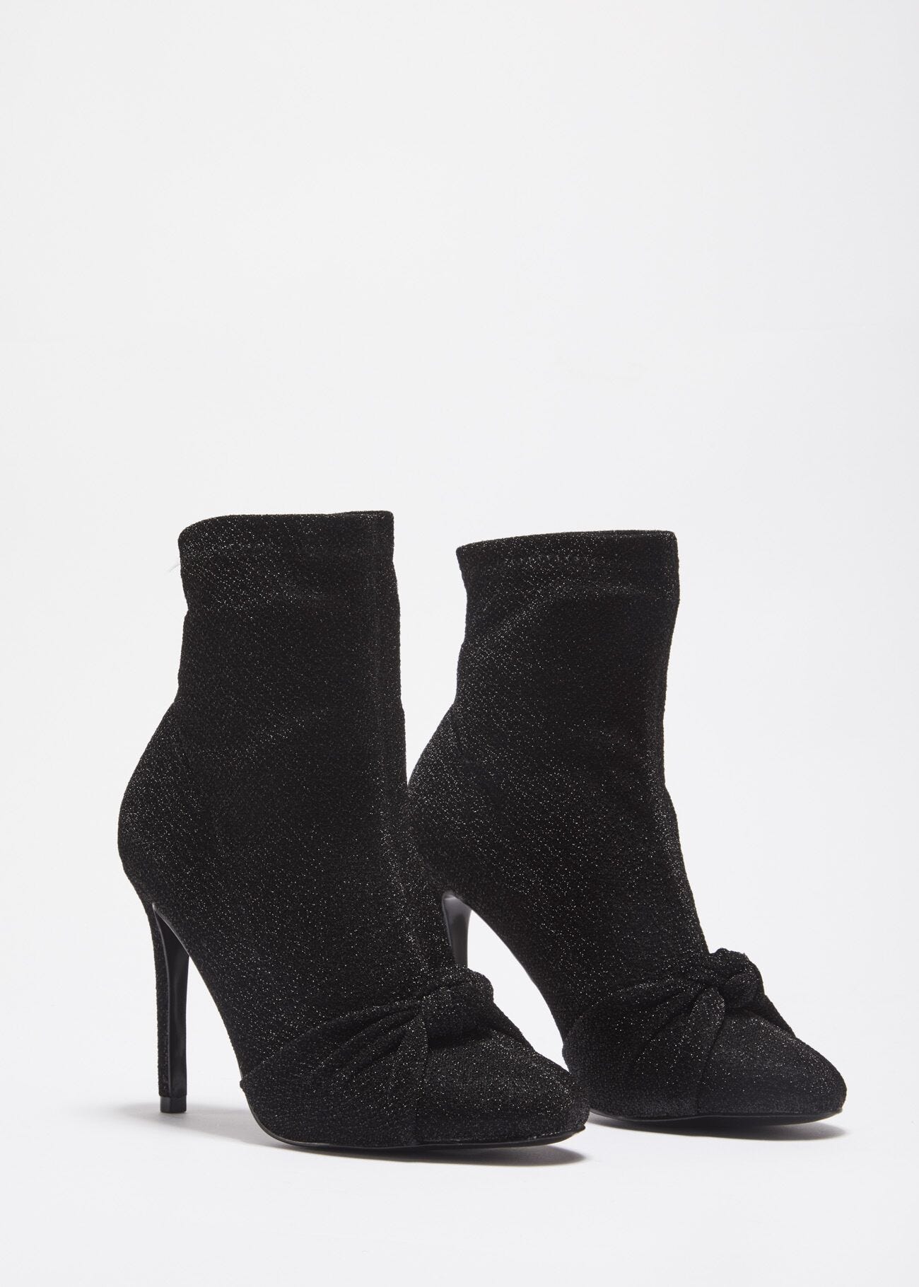 Low boot in lurex with decorative knot