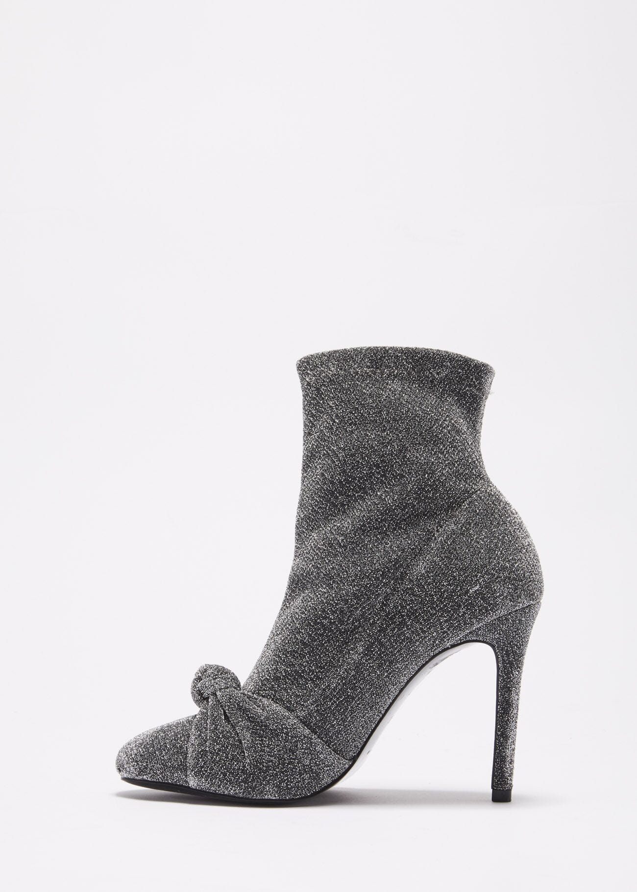 Low boot in lurex with decorative knot