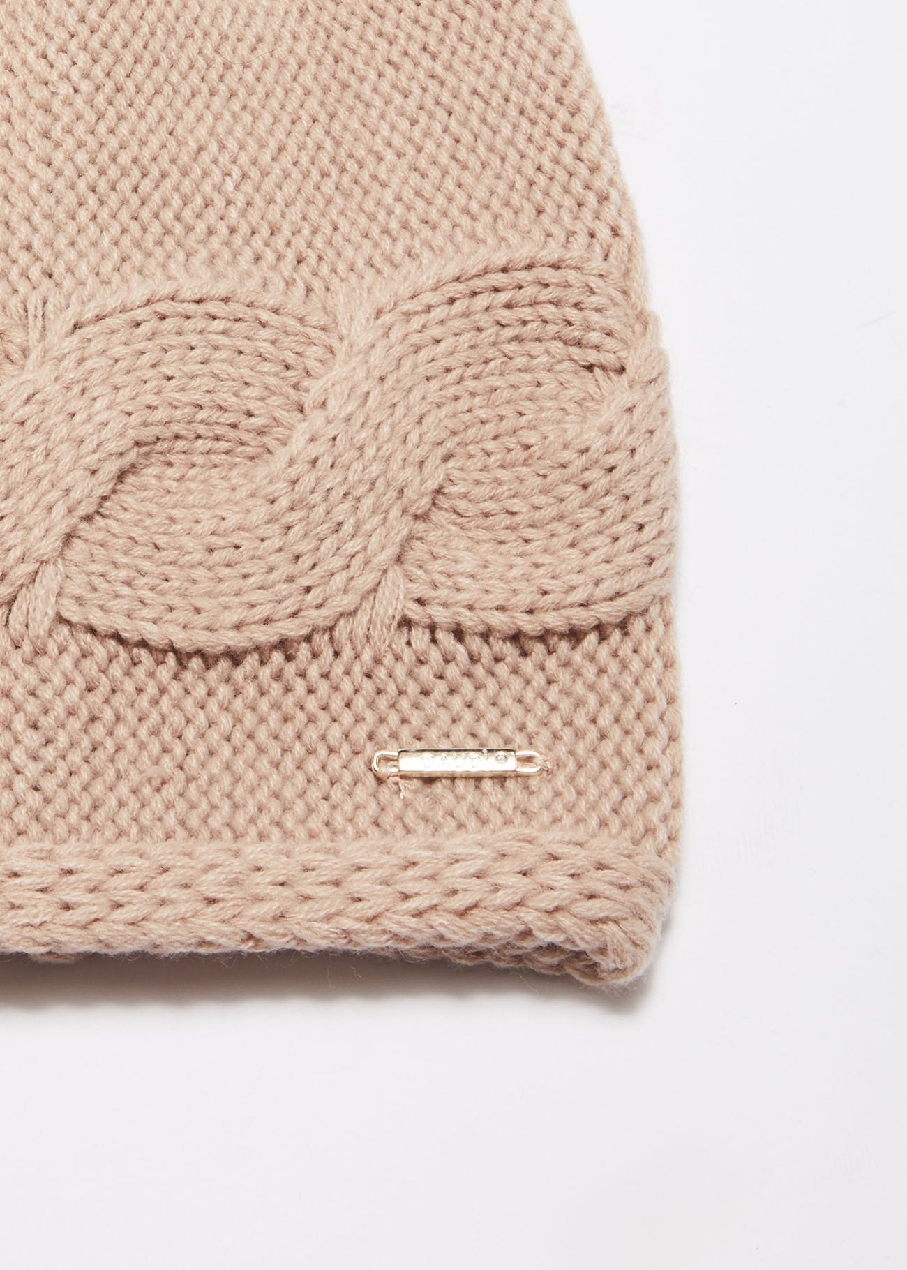 Cable knit hat