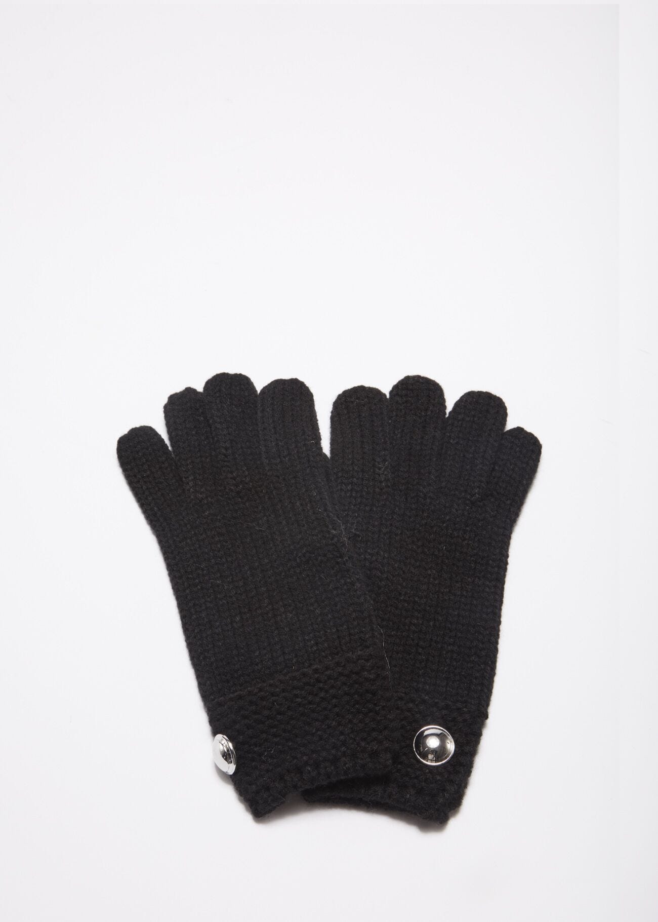 Knit gloves with buttons