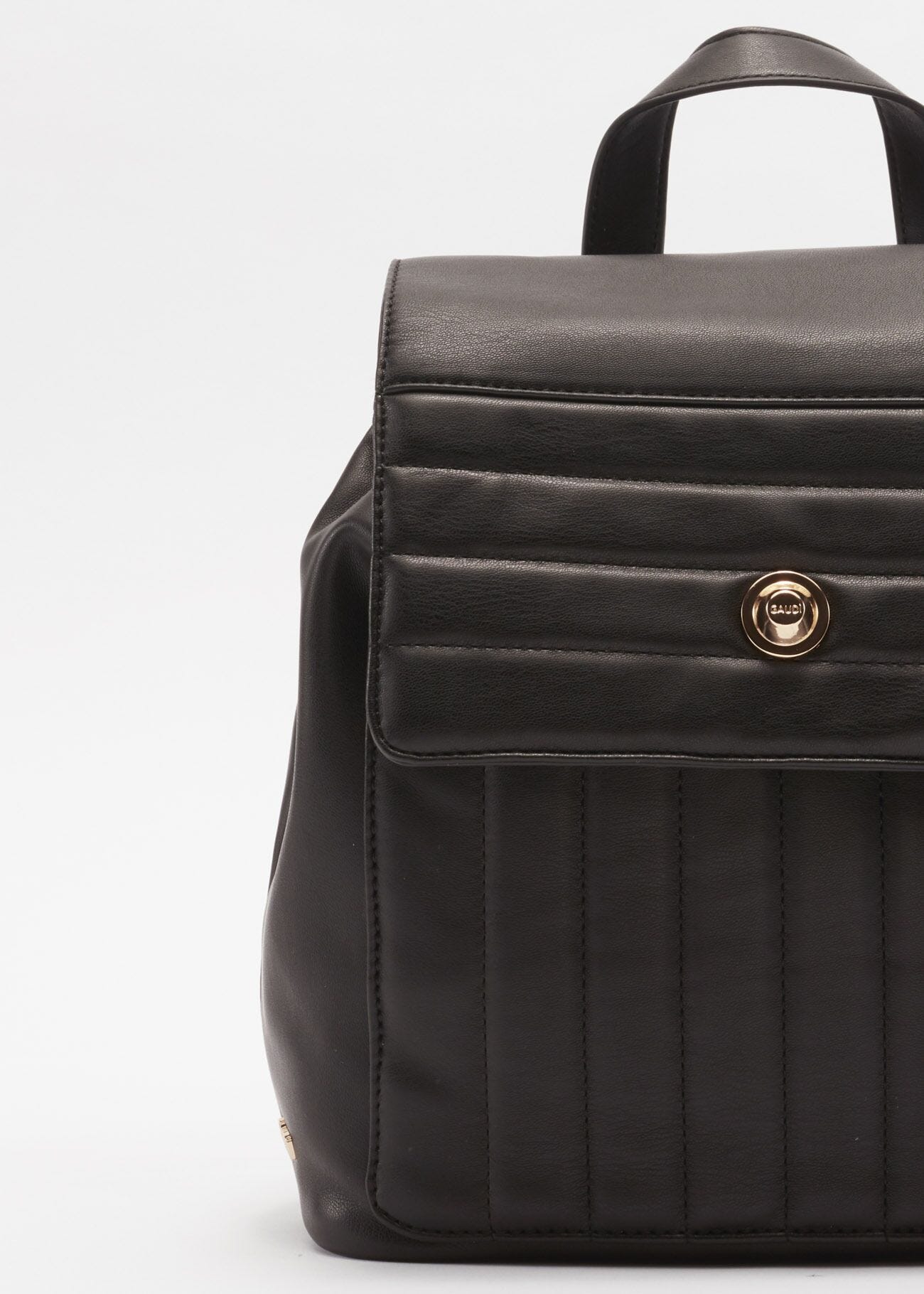 Rucksack in quilted faux leather