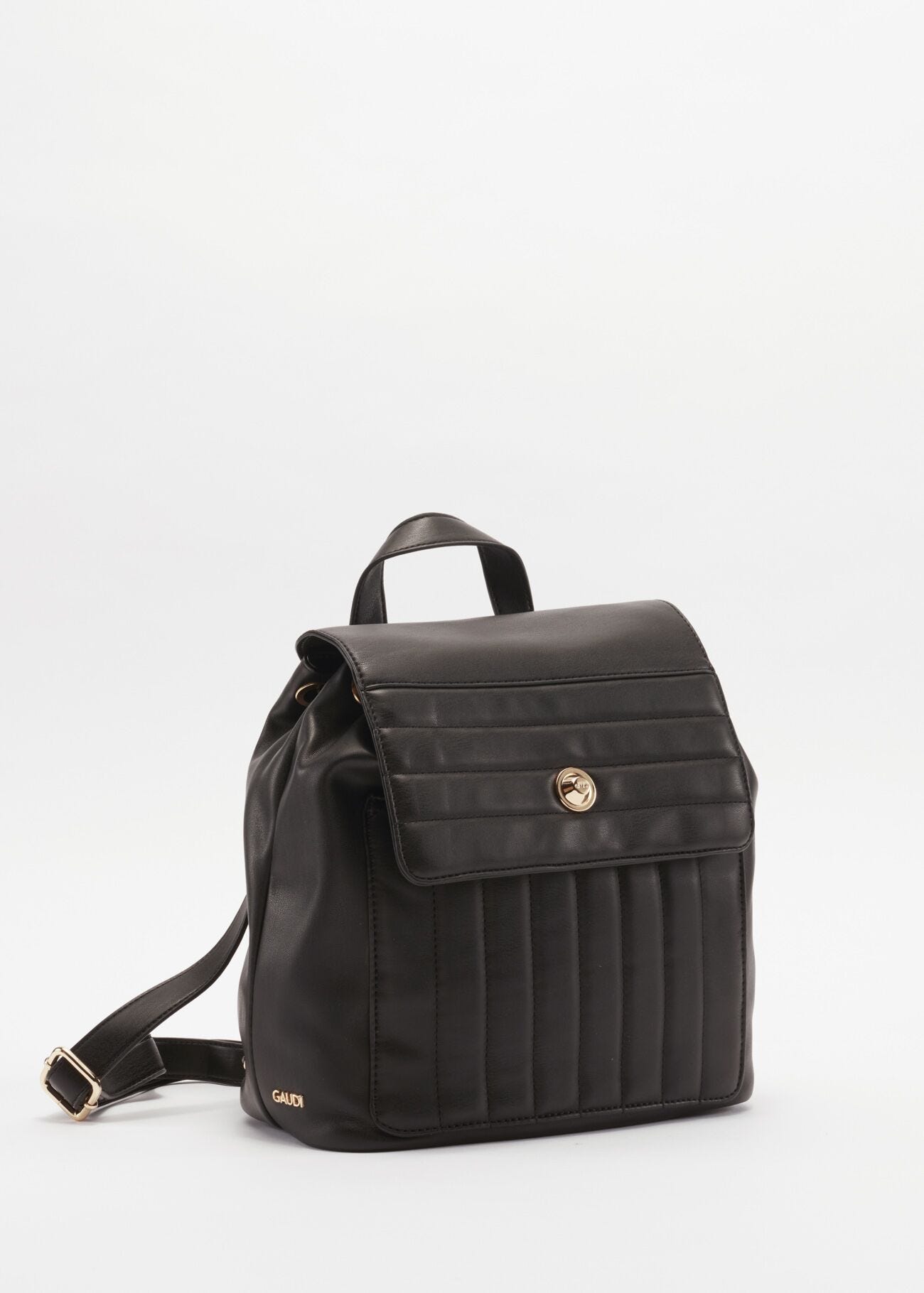 Rucksack in quilted faux leather