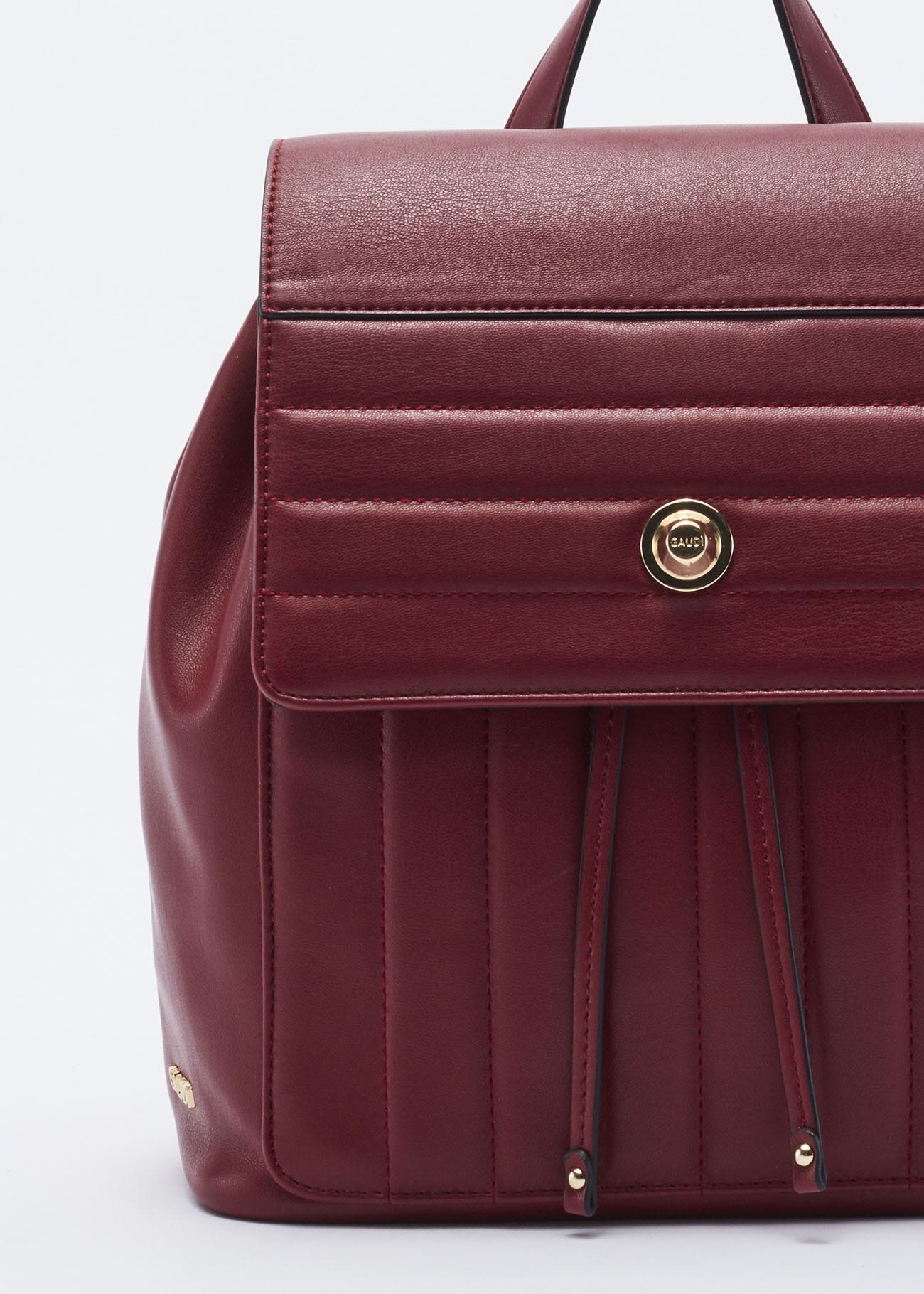 Rucksack in quilted faux leather