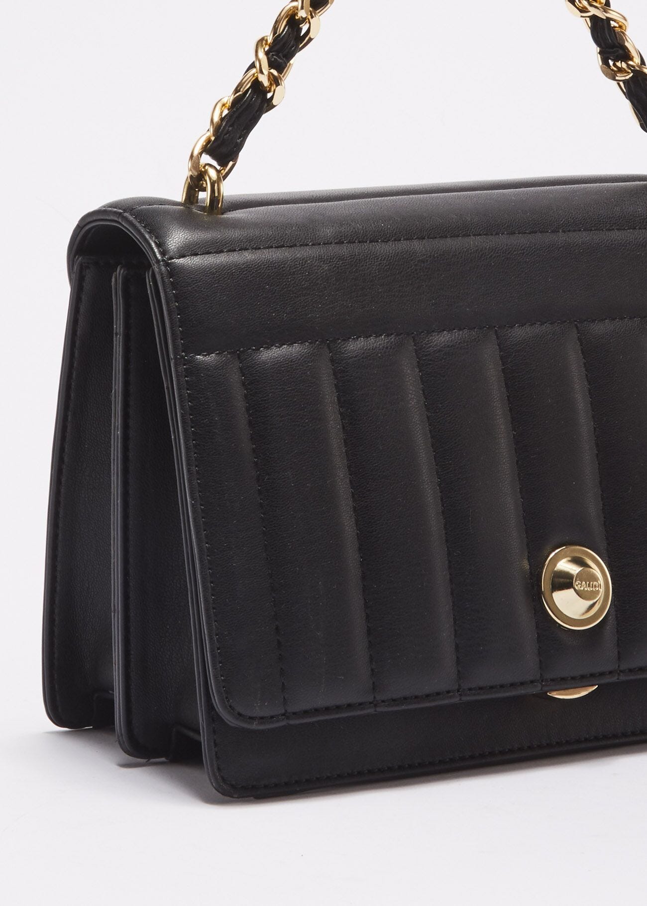 Strap in quilted faux leather