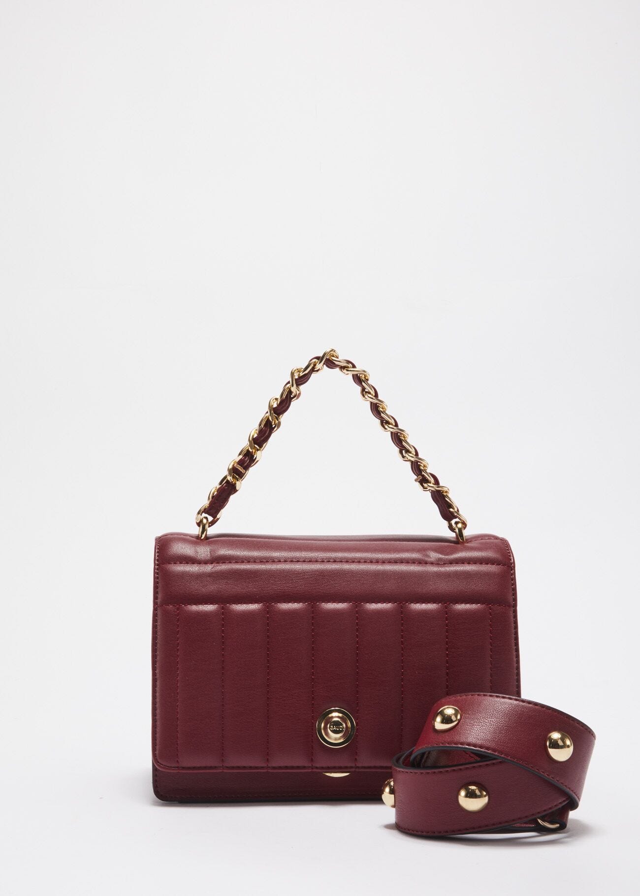 Strap in quilted faux leather