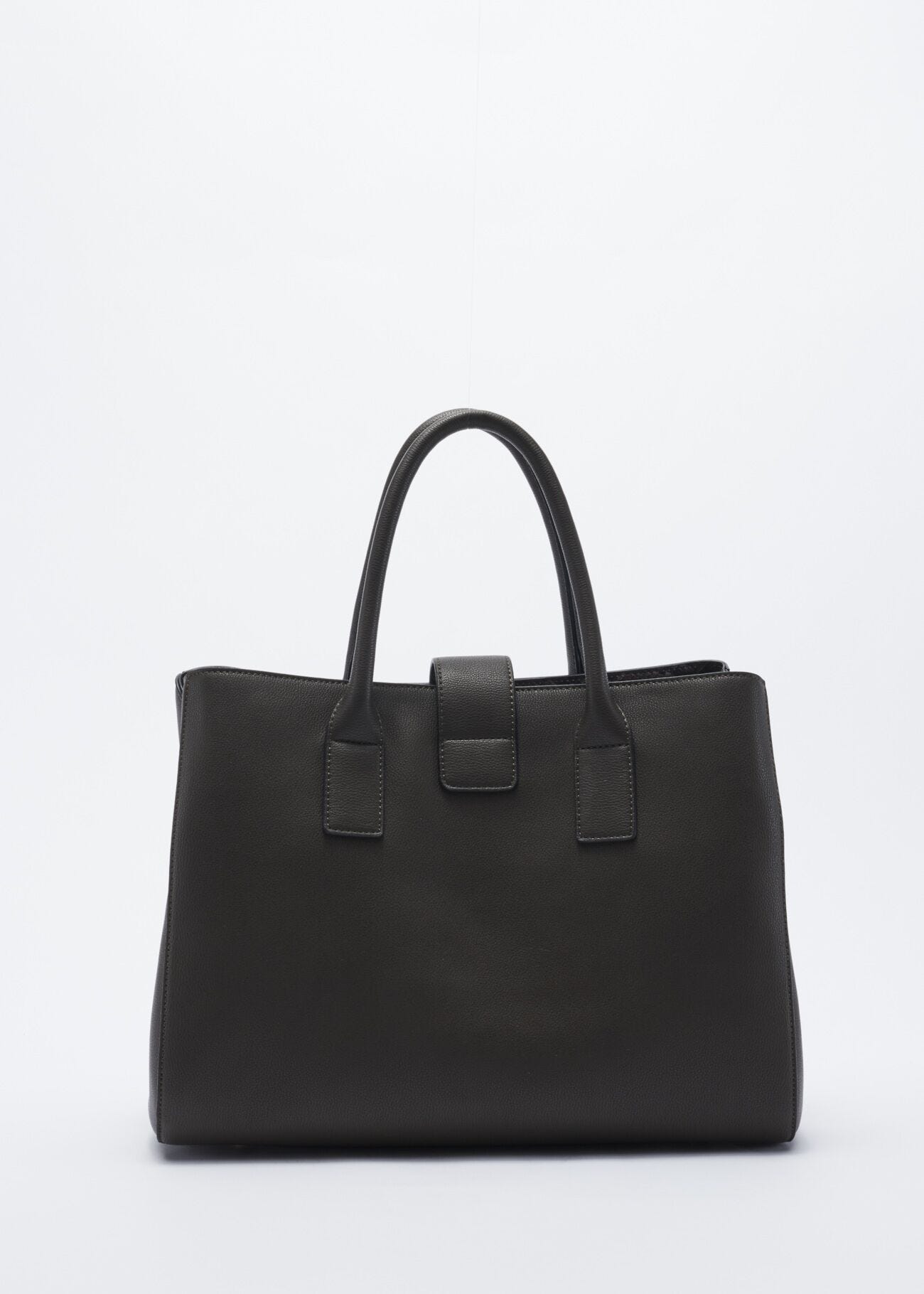 Faux leather bag with removable strap
