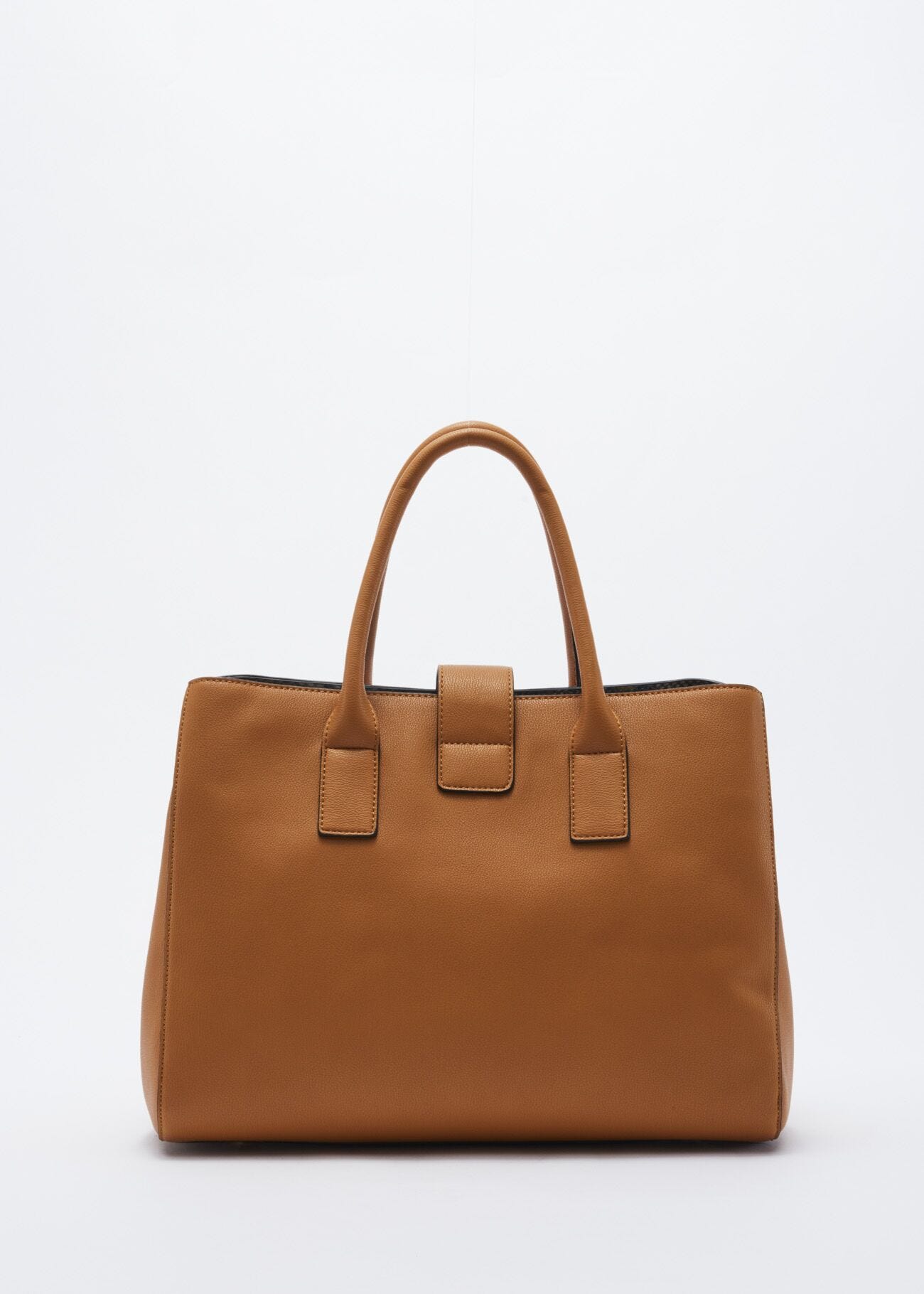 Faux leather bag with removable strap