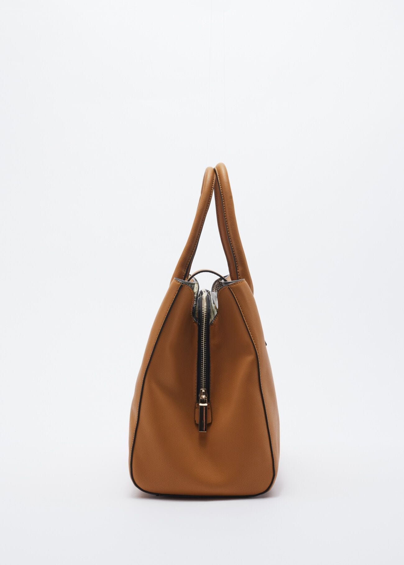 Faux leather bag with removable strap