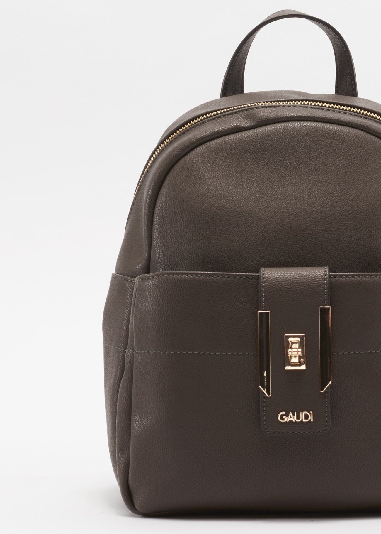 Faux leather rucksack