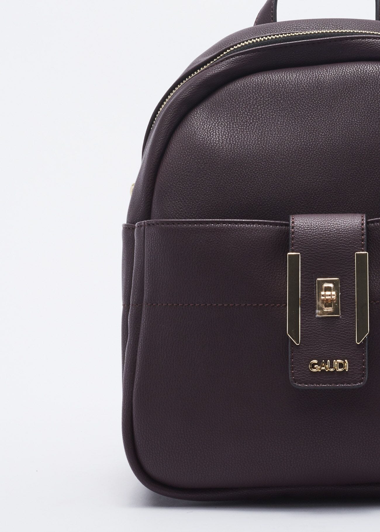 Faux leather rucksack