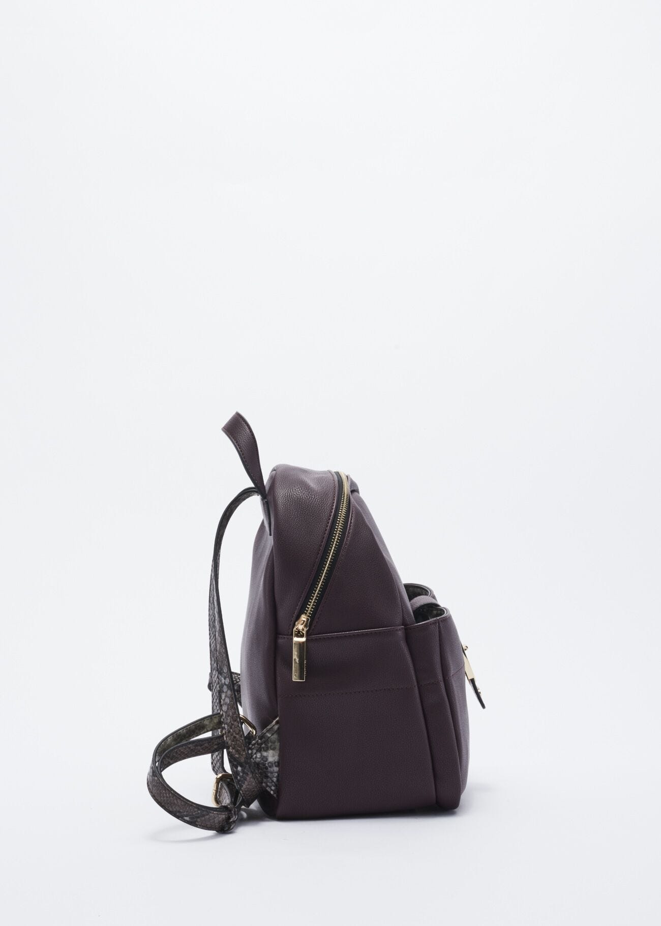 Faux leather rucksack