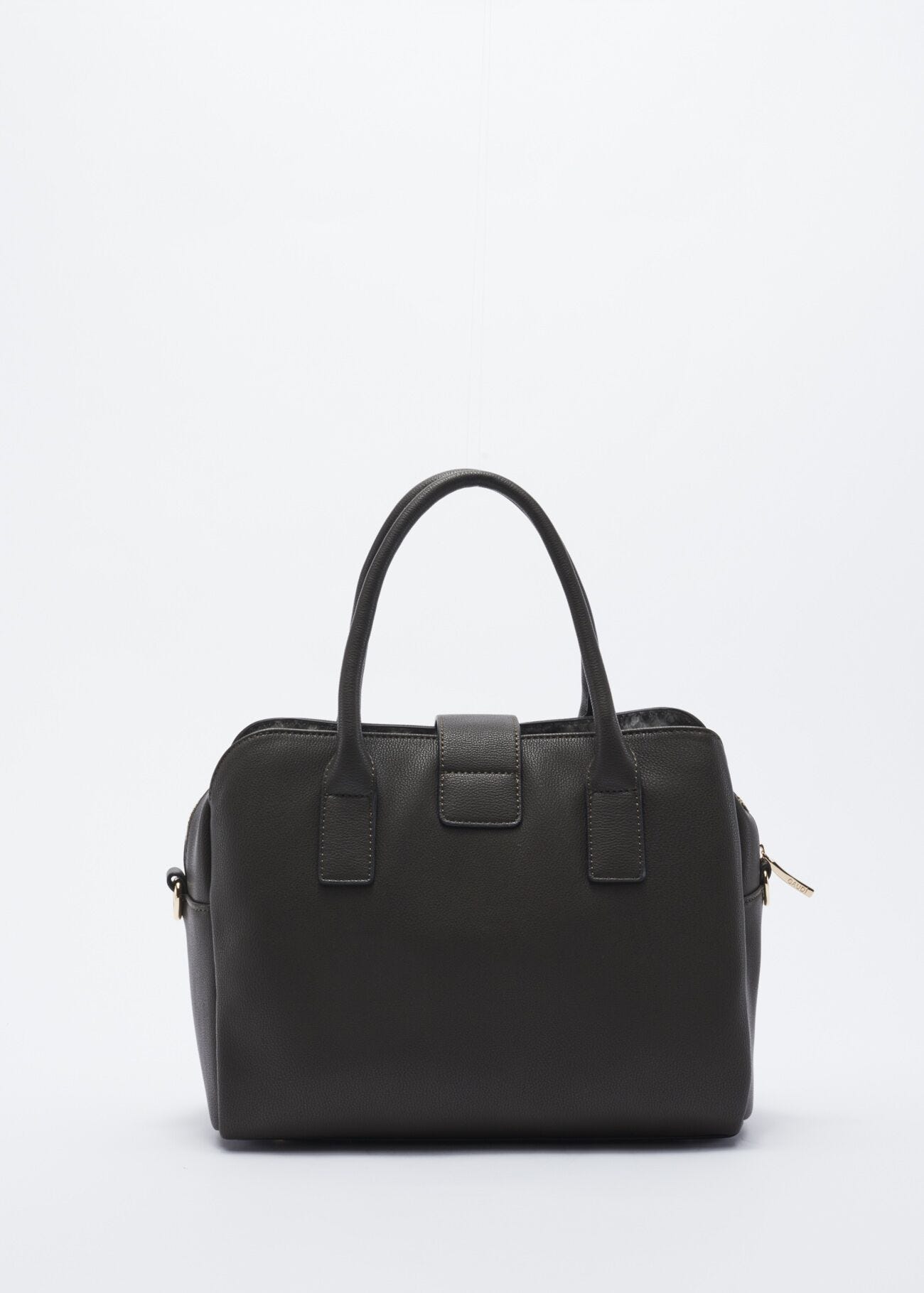 Faux leather bag with removable strap