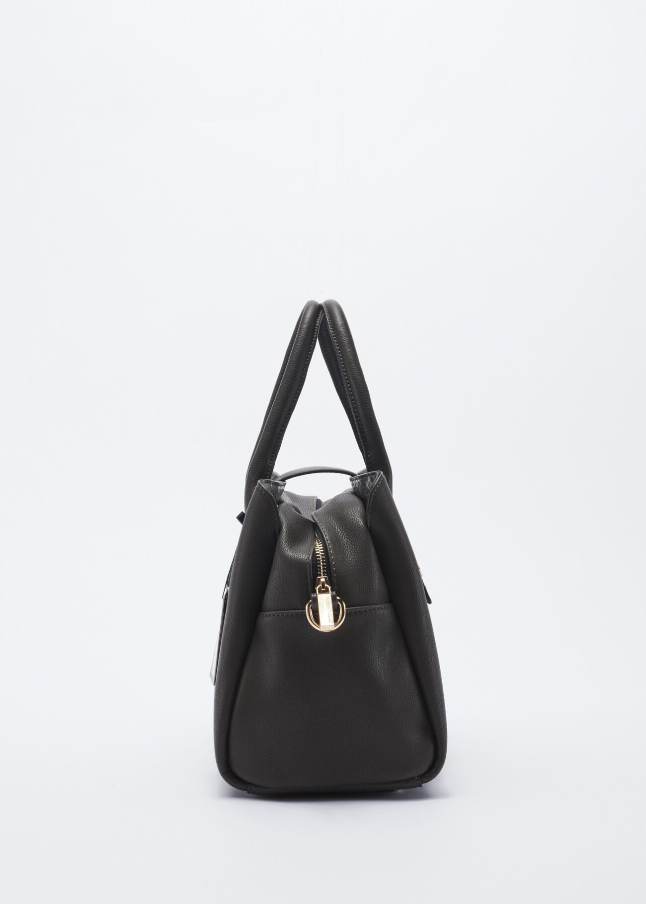 Faux leather bag with removable strap
