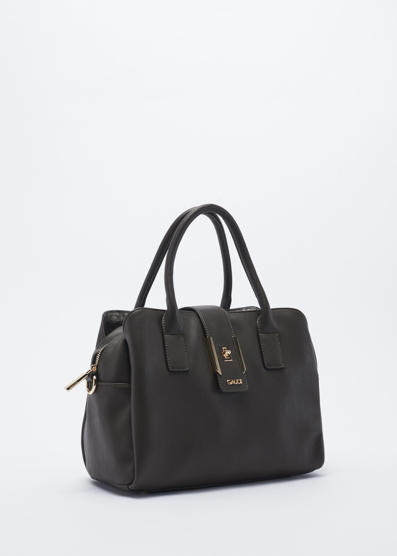Faux leather bag with removable strap