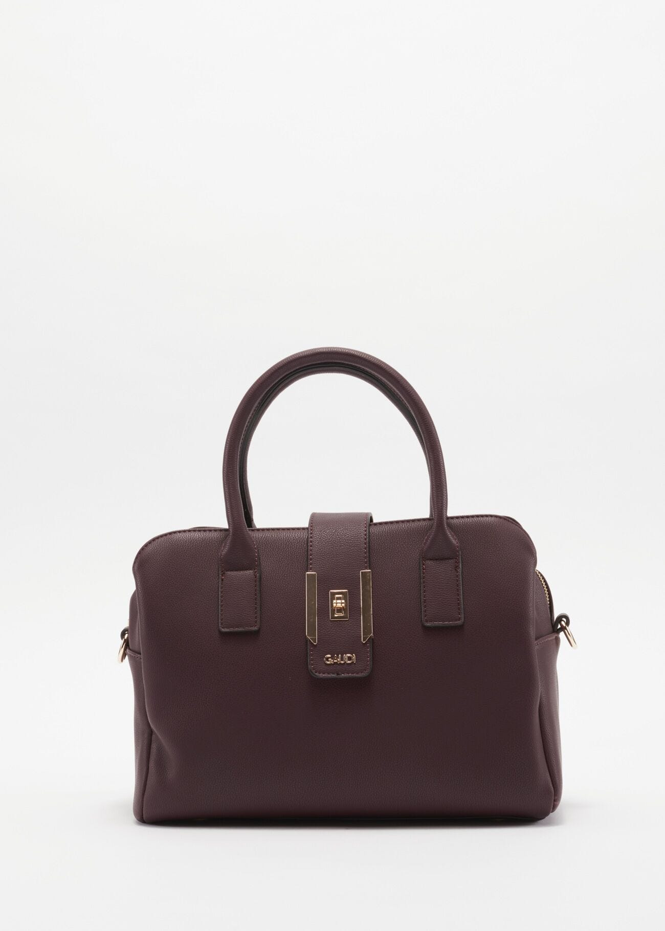 Faux leather bag with removable strap