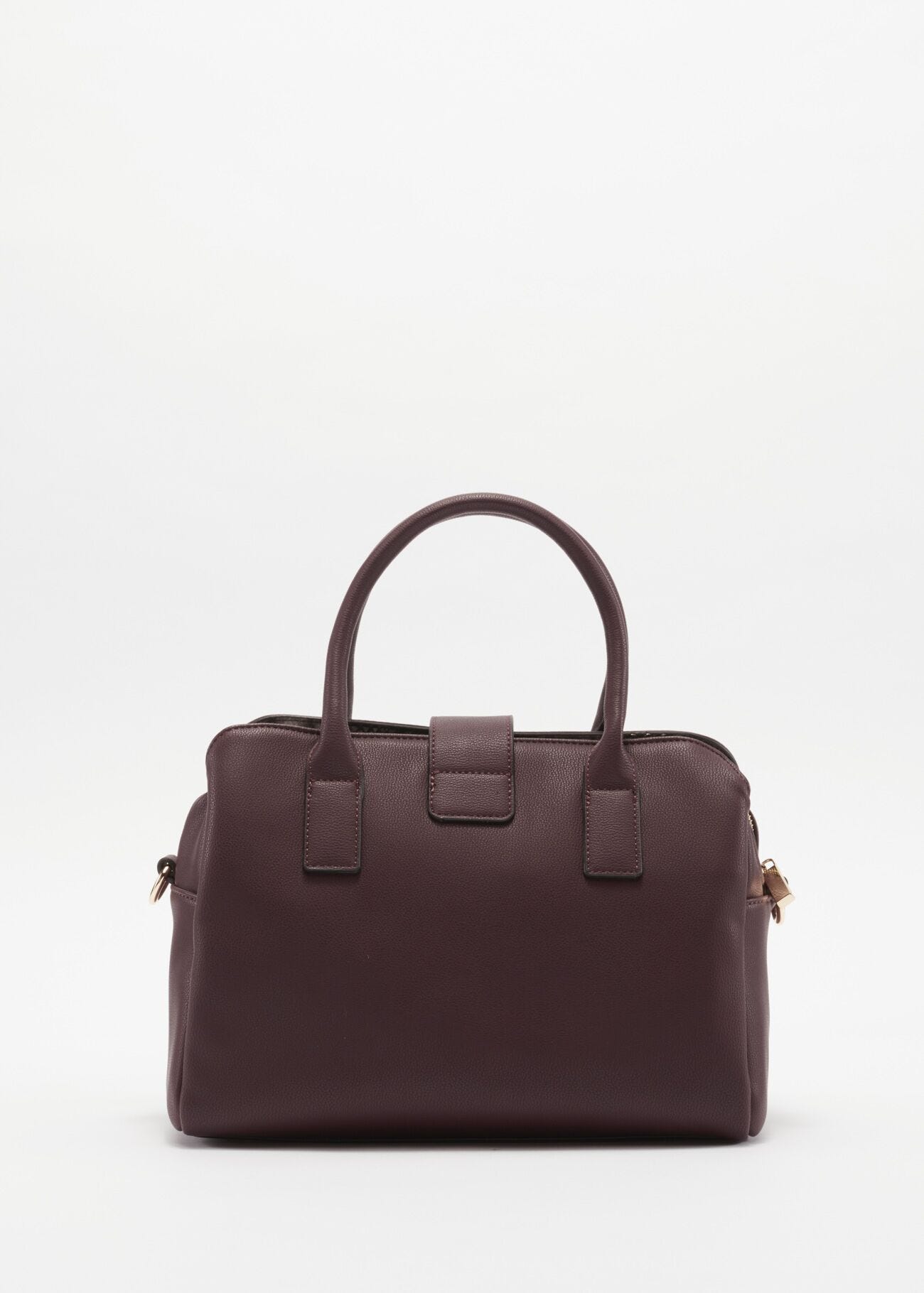 Faux leather bag with removable strap