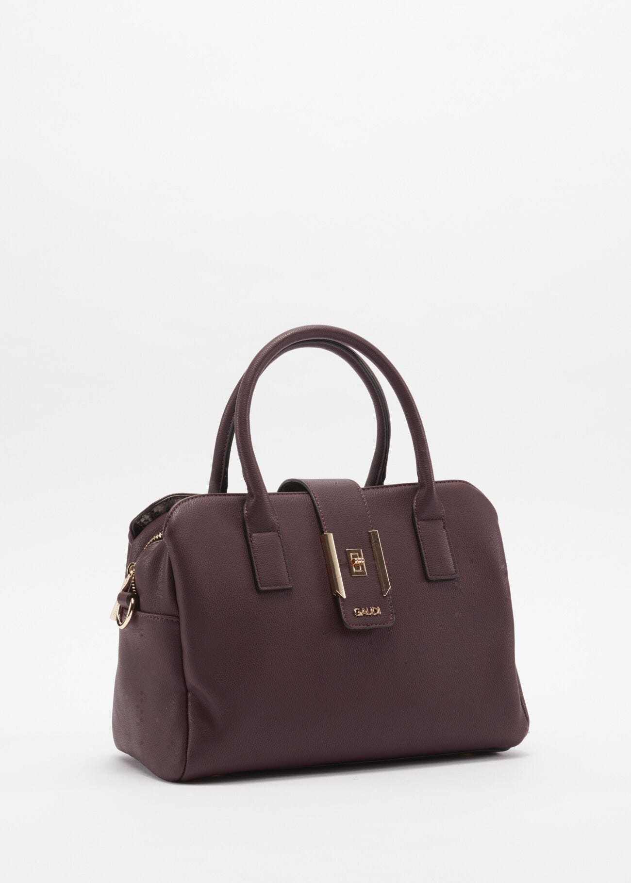 Faux leather bag with removable strap