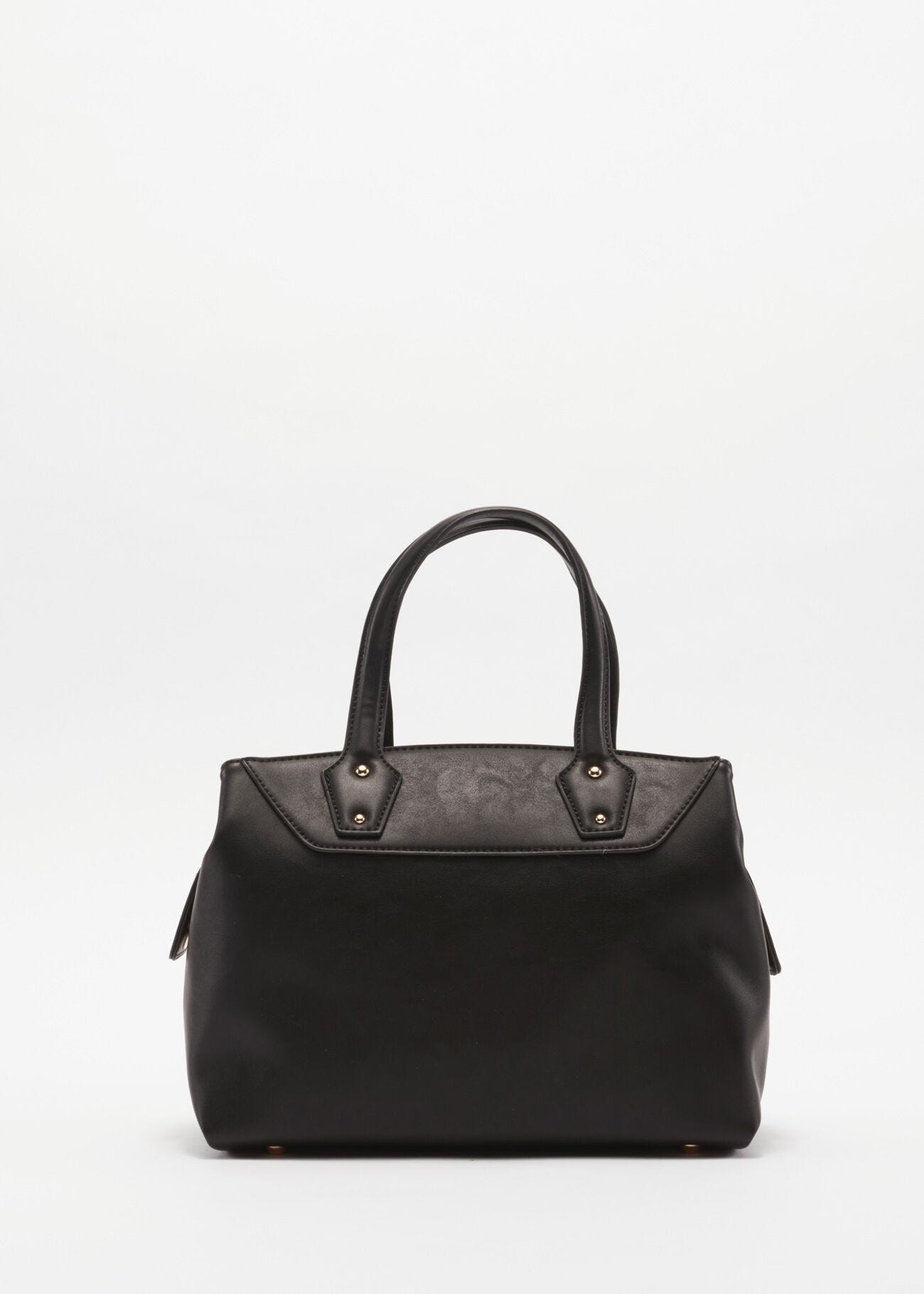 Faux leather bag with embellishment